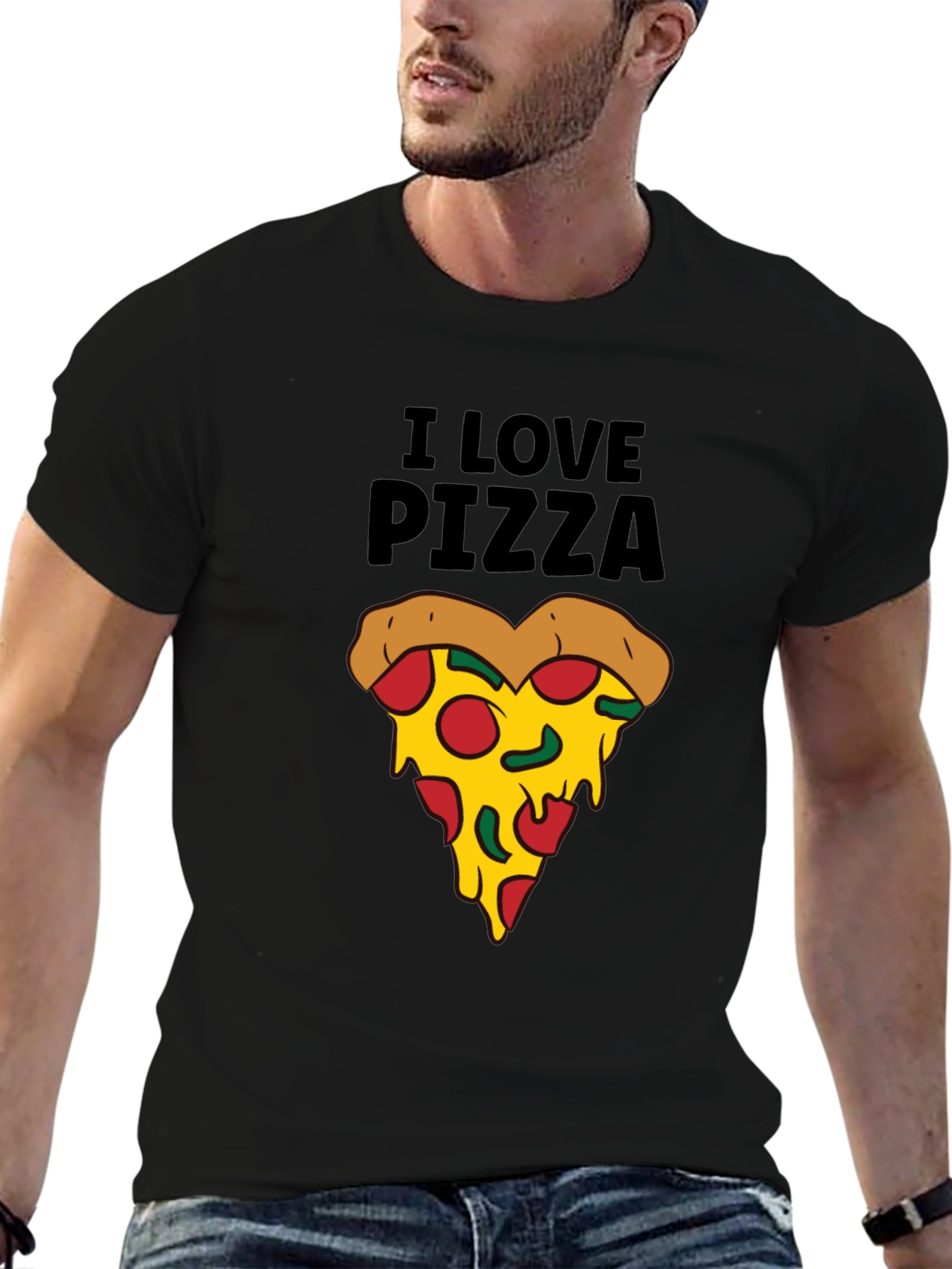 I Love Pizza T-Shirt - Funny Pizza Slice Tee