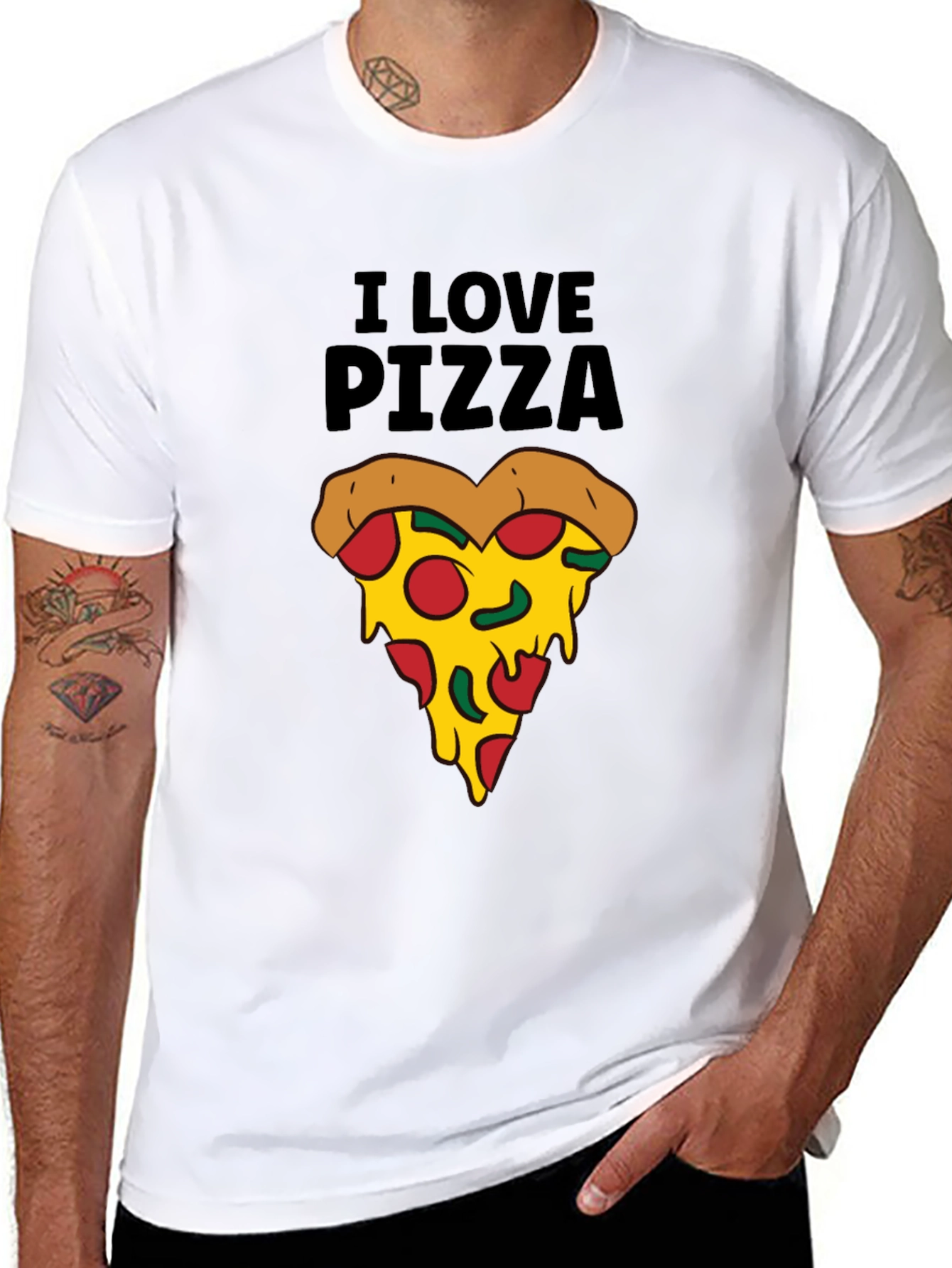 I Love Pizza T-Shirt - Funny Pizza Slice Tee