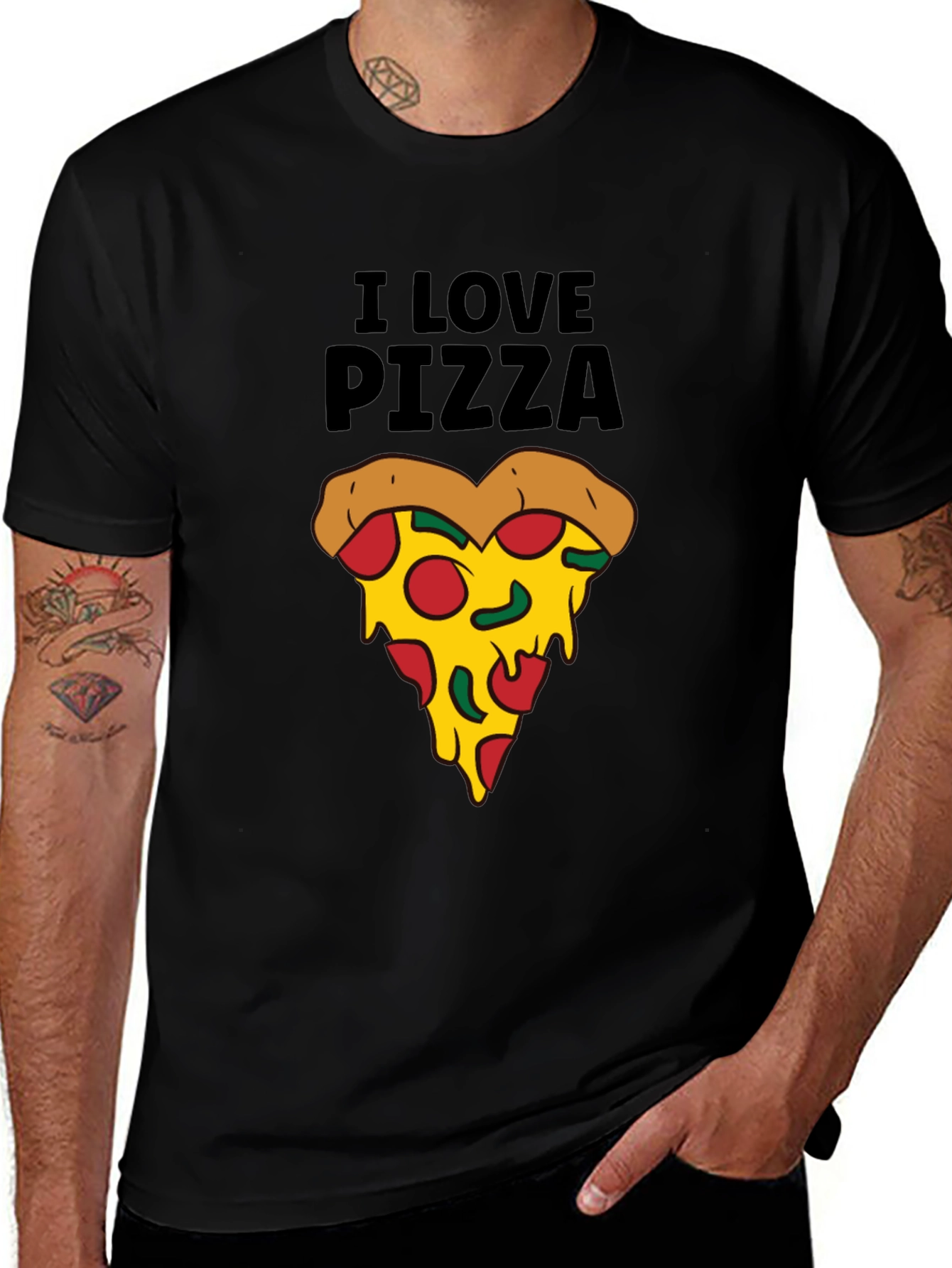 I Love Pizza T-Shirt - Funny Pizza Slice Tee