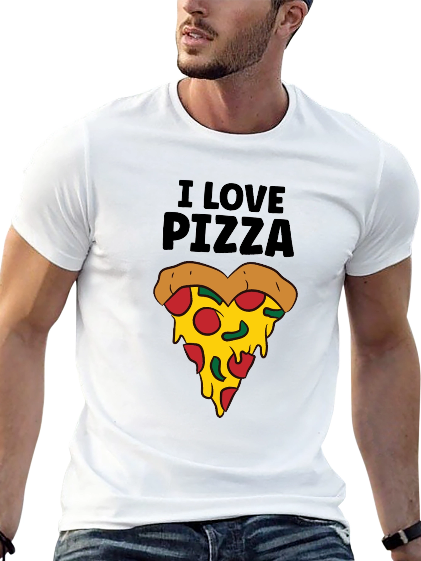 I Love Pizza T-Shirt - Funny Pizza Slice Tee