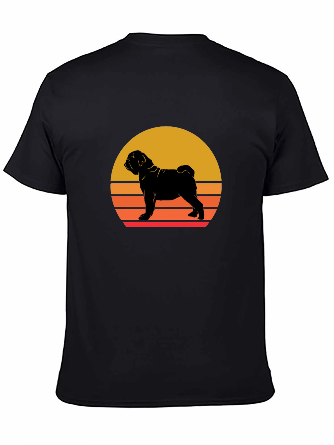 Sunset Dog Graphic Tee - Shar Pei Silhouette