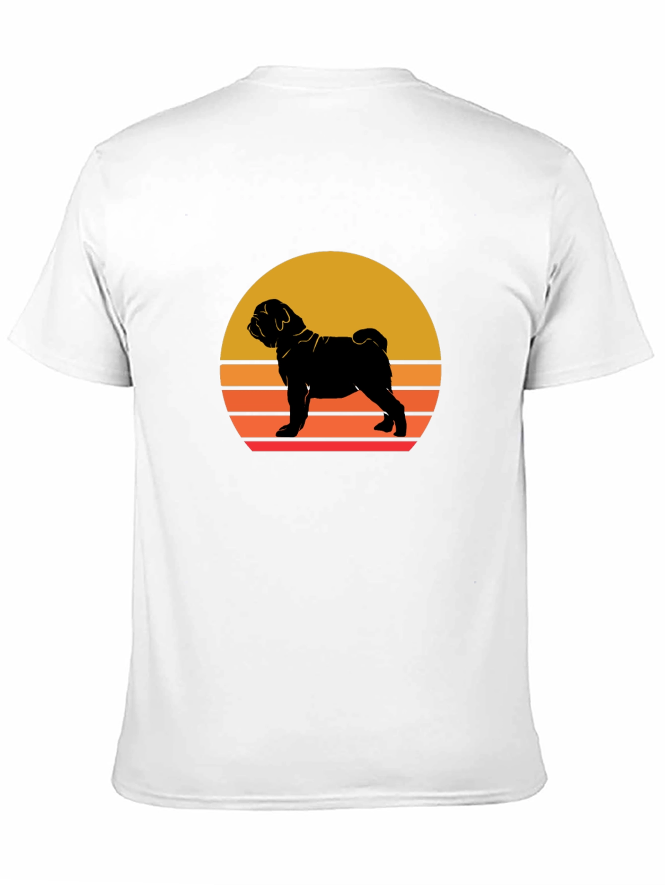 Sunset Dog Graphic Tee - Shar Pei Silhouette