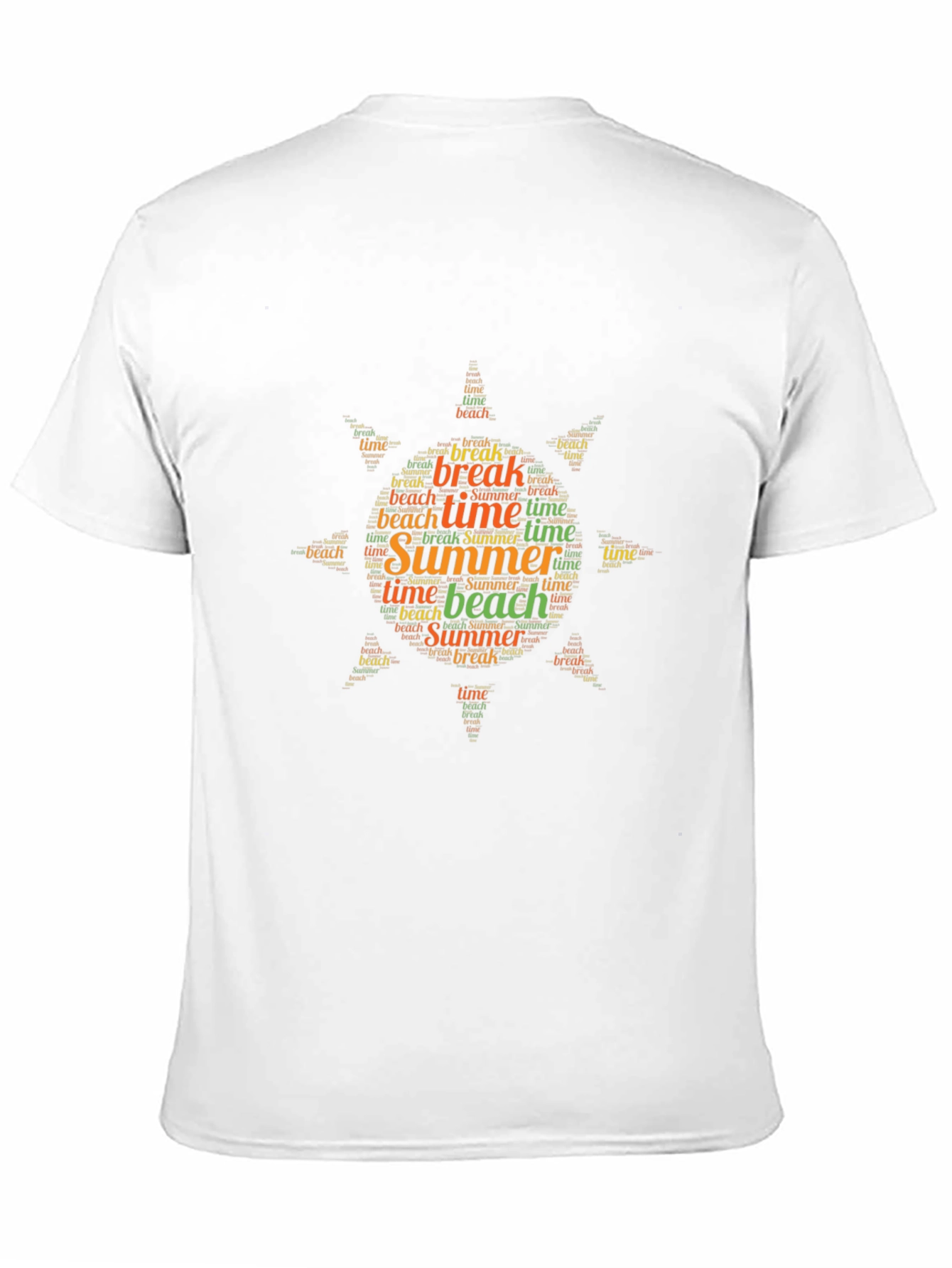 Summer Beach Break Word Art Graphic T-Shirt