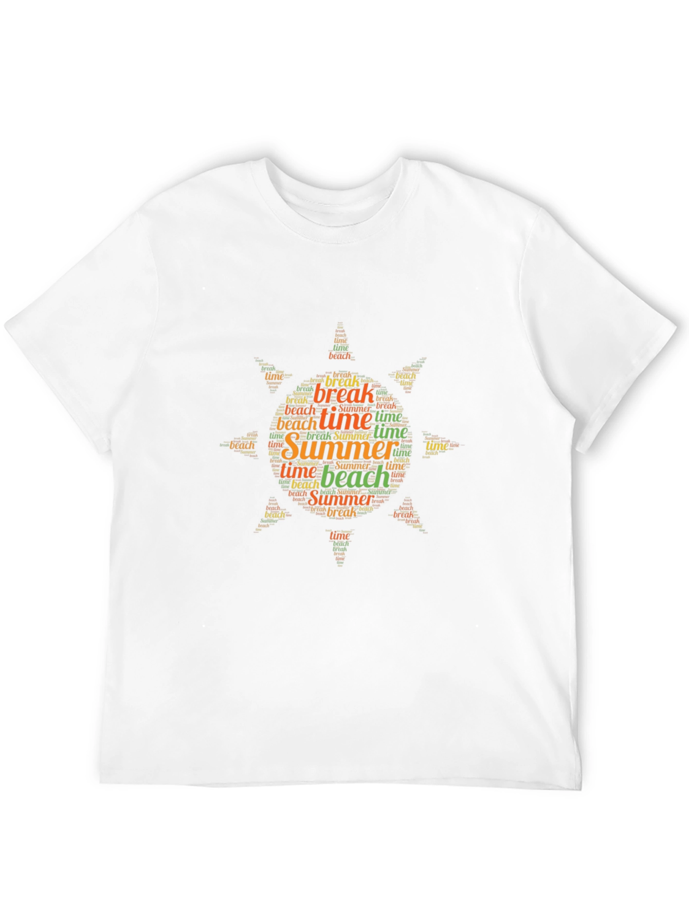 Summer Beach Break Word Art Graphic T-Shirt