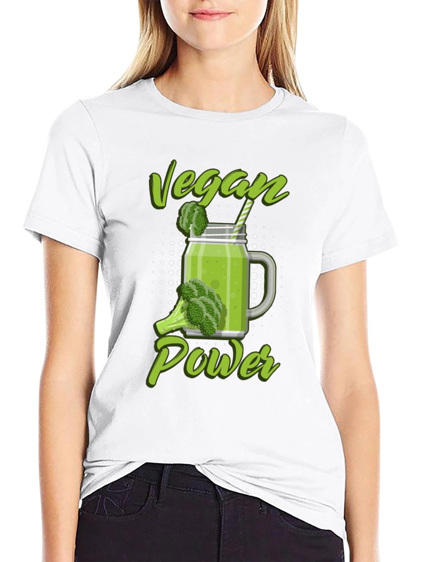 Vegan Power T-Shirt - Green Smoothie Design