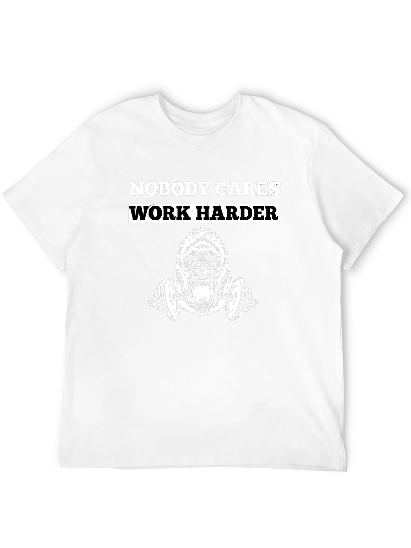 Nobody Cares Work Harder Gorilla Gym T-Shirt