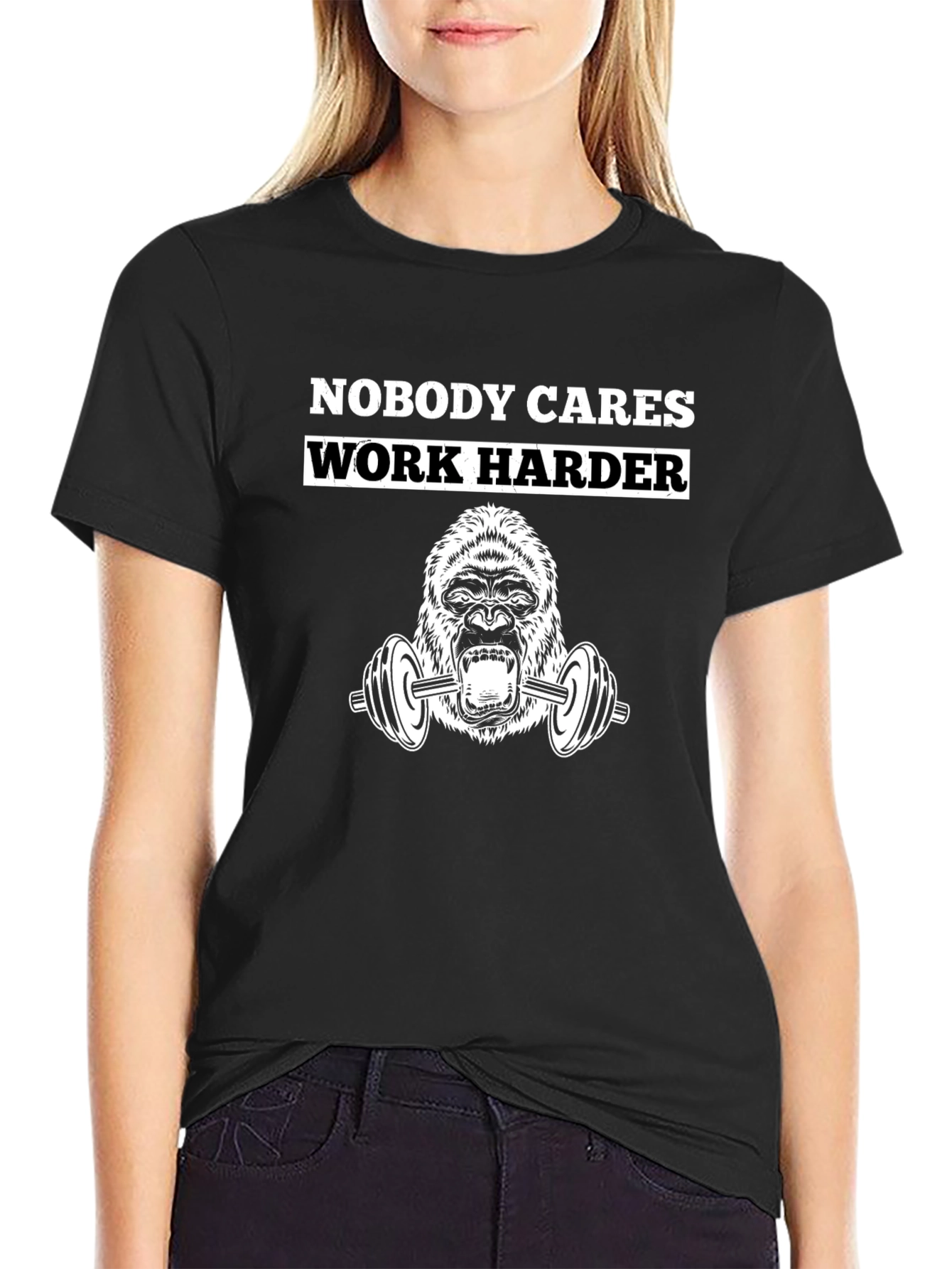 Nobody Cares Work Harder Gorilla Gym T-Shirt