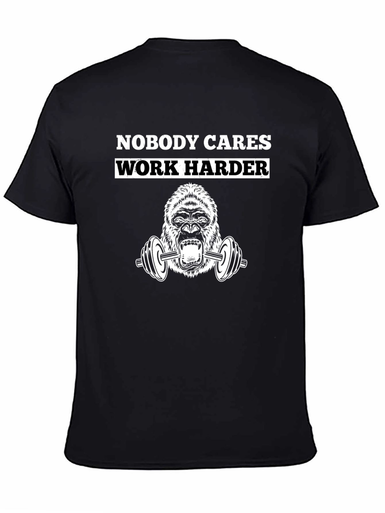 Nobody Cares Work Harder Gorilla Gym T-Shirt