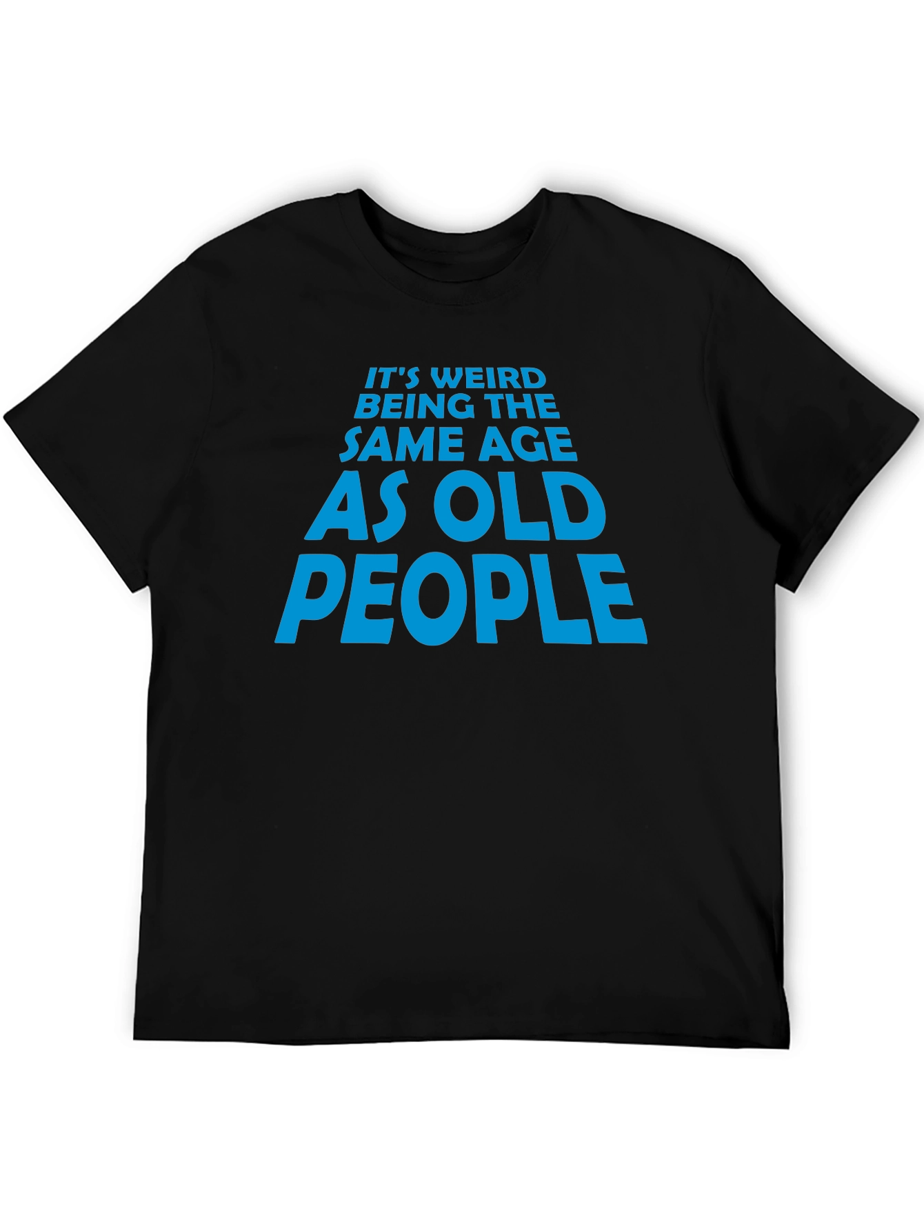 Funny Old People Graphic Tee - Black Cotton T-Shirt