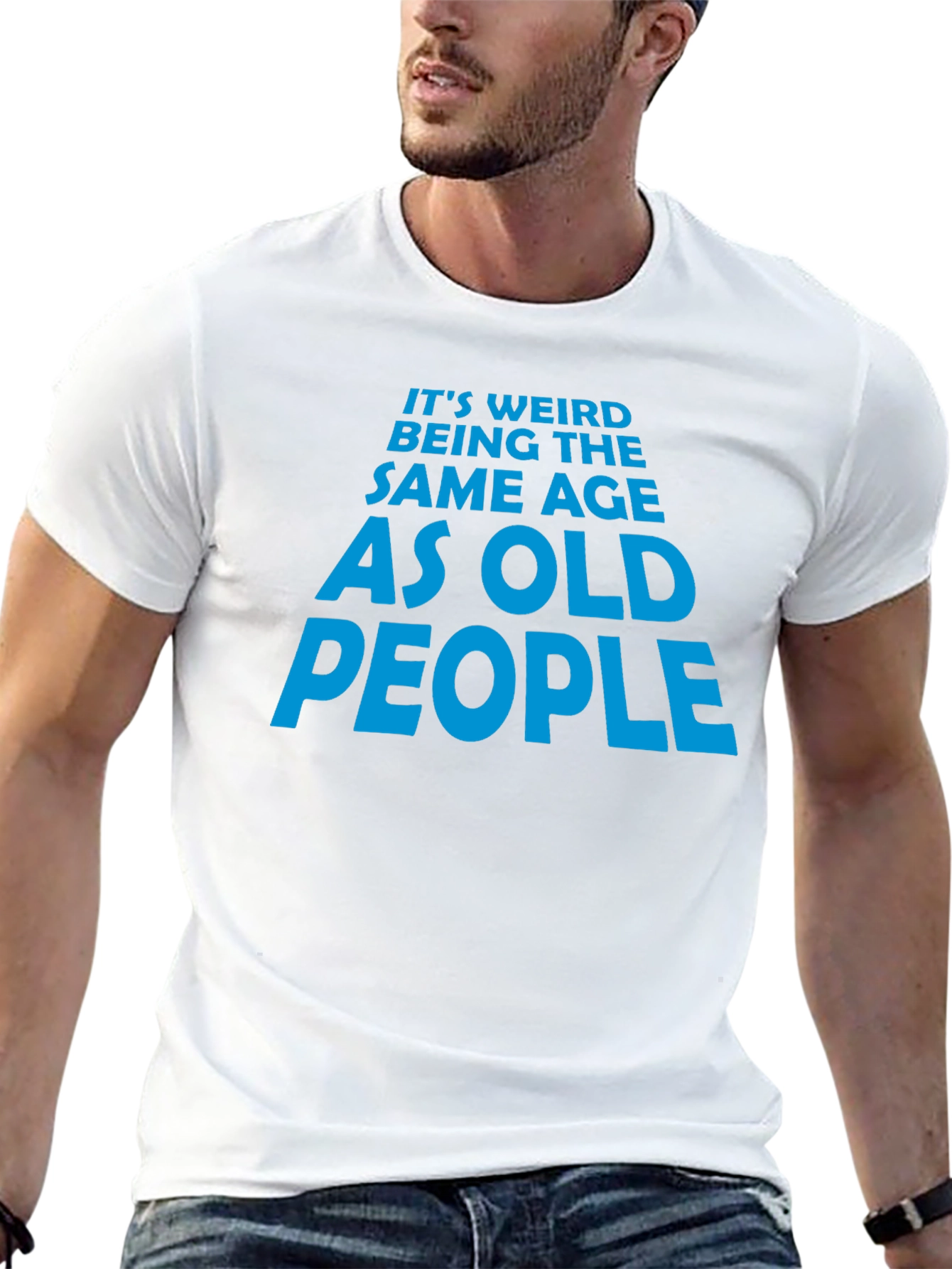 Funny Old People Graphic Tee - Black Cotton T-Shirt
