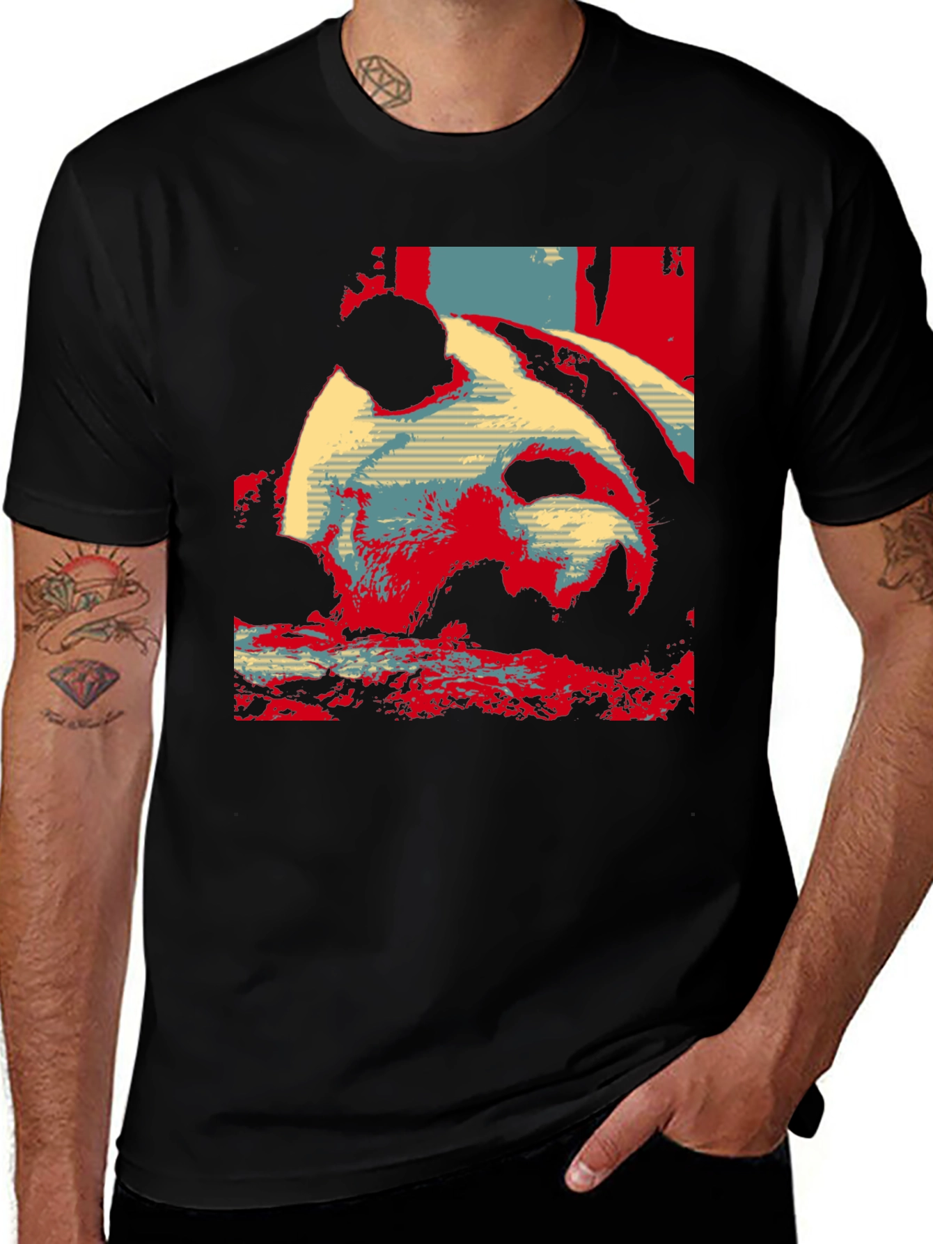 Panda Graphic Print T-Shirt