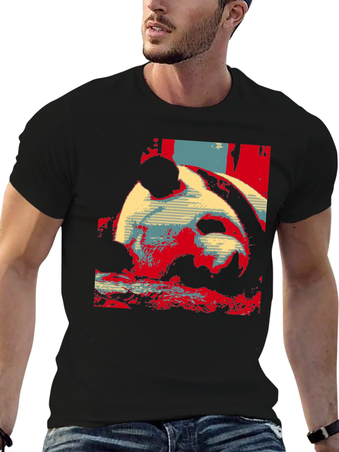 Panda Graphic Print T-Shirt