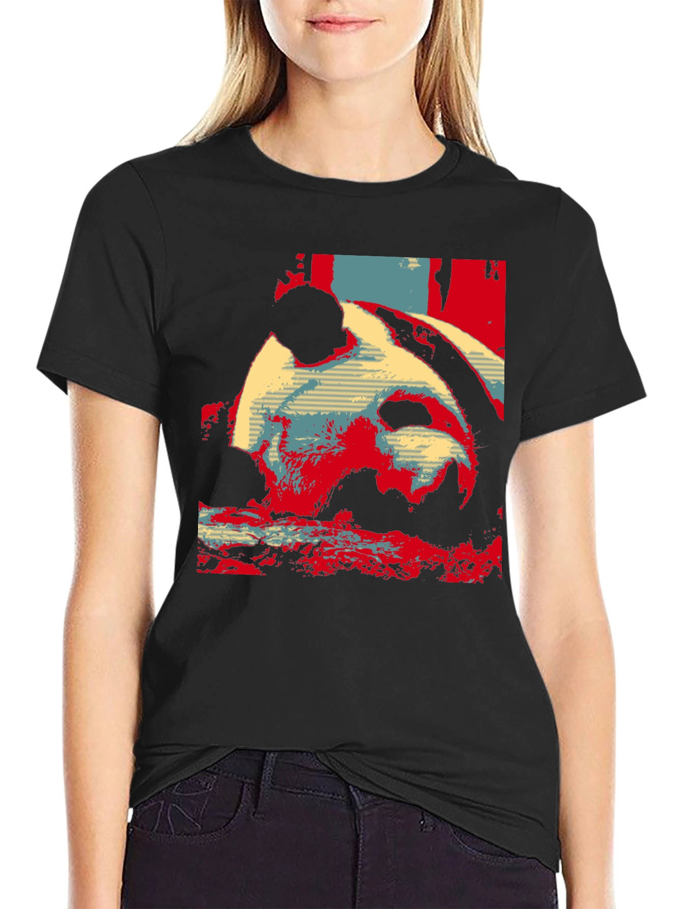 Panda Graphic Print T-Shirt