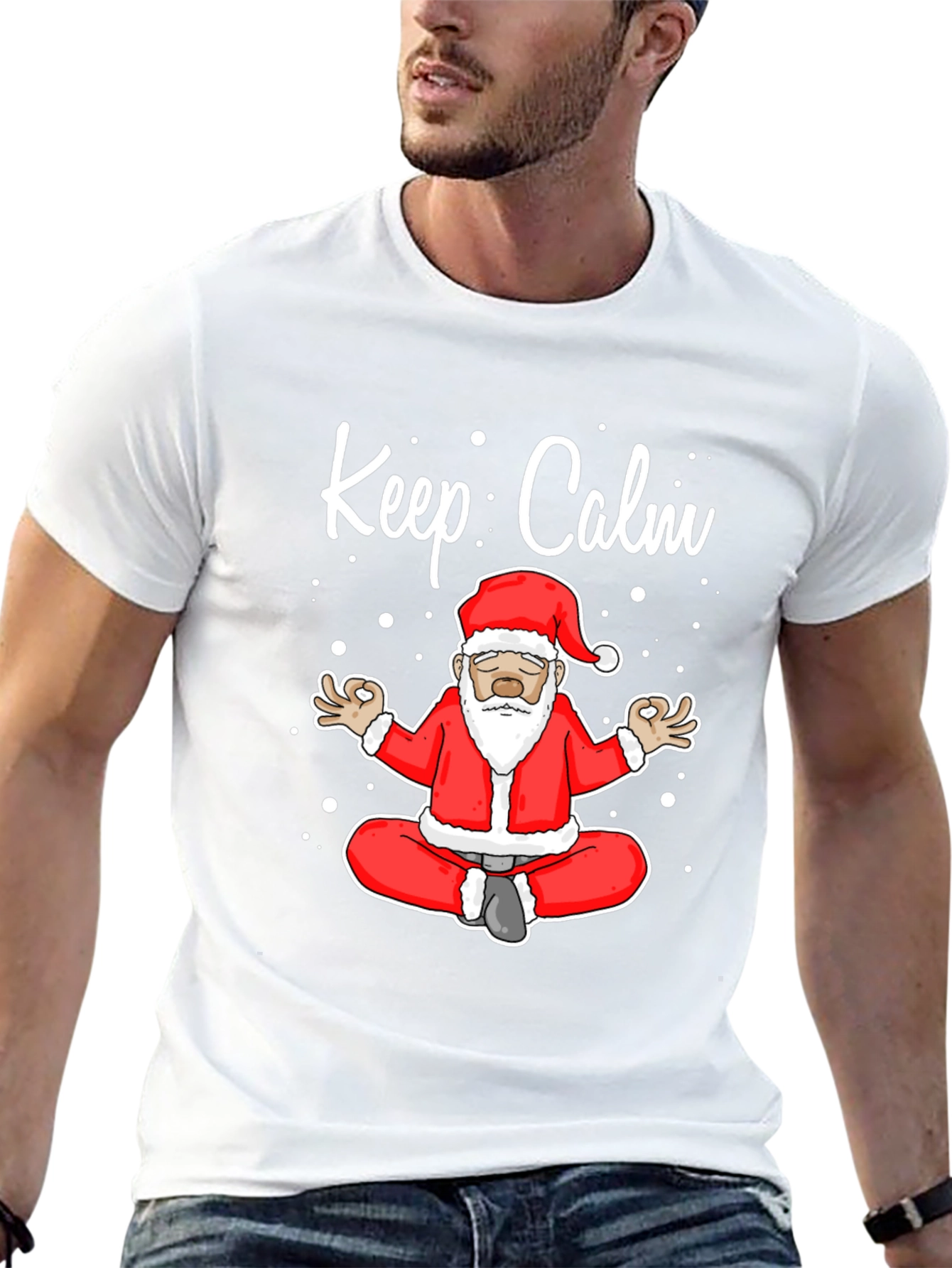 Keep Calm Santa Meditation T-Shirt