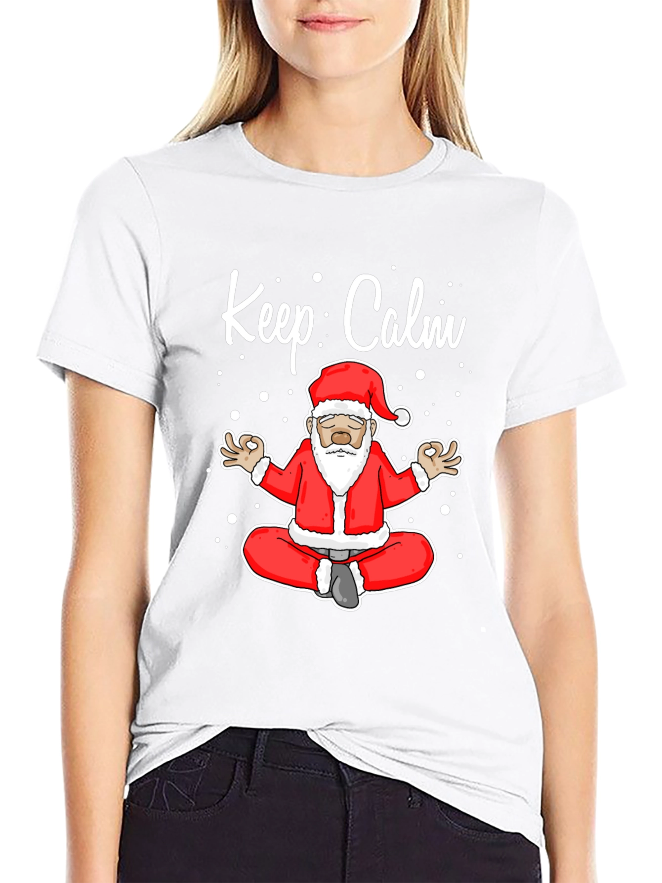 Keep Calm Santa Meditation T-Shirt