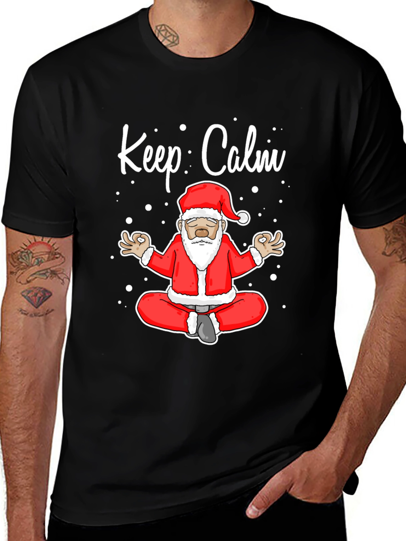 Keep Calm Santa Meditation T-Shirt