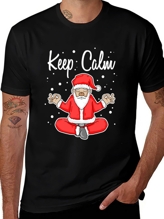 Keep Calm Santa Meditation T-Shirt