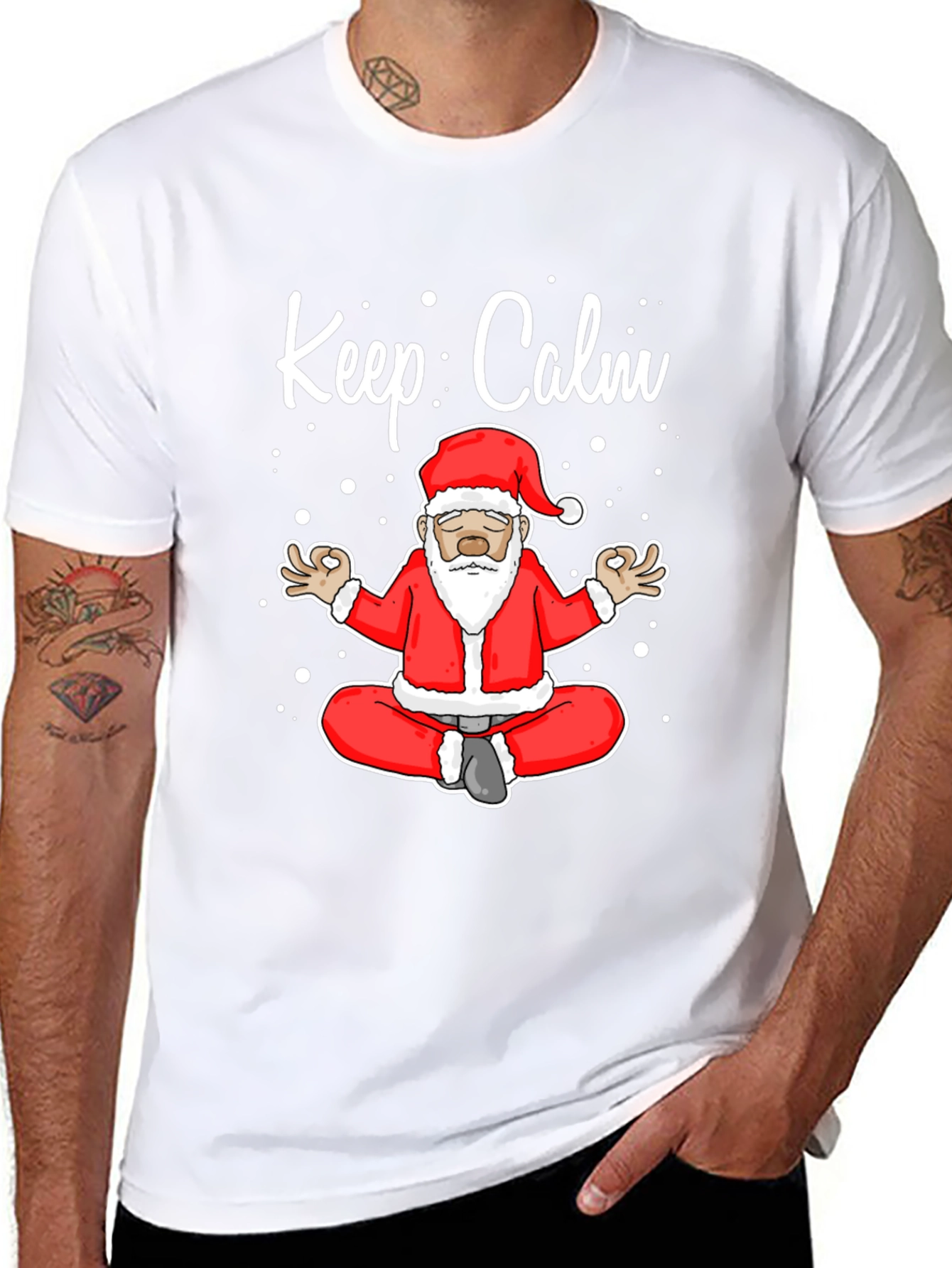 Keep Calm Santa Meditation T-Shirt