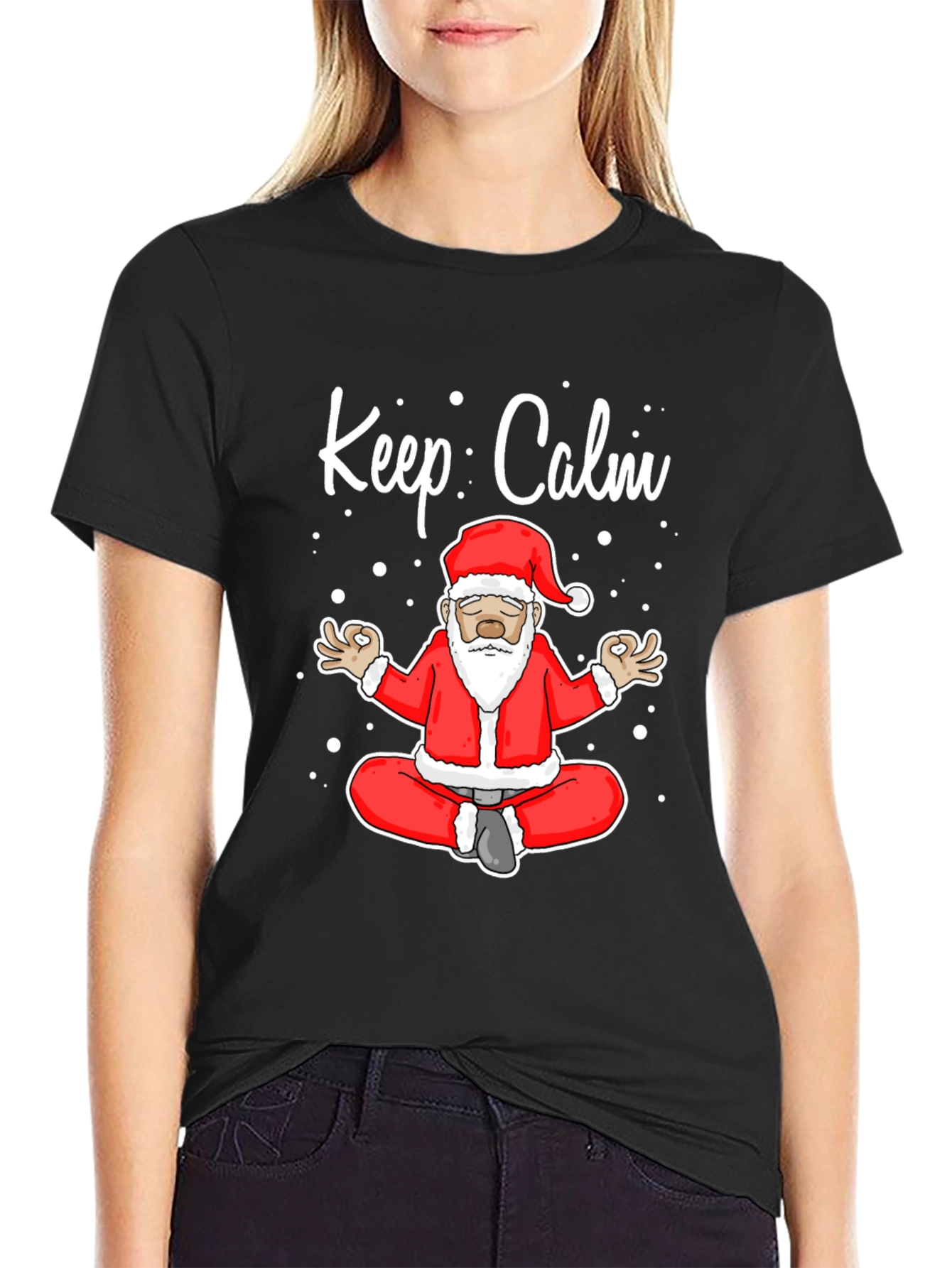 Keep Calm Santa Meditation T-Shirt
