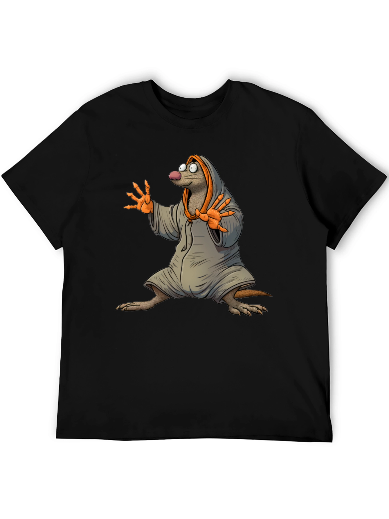 Mole in Robe Graphic T-Shirt - Black