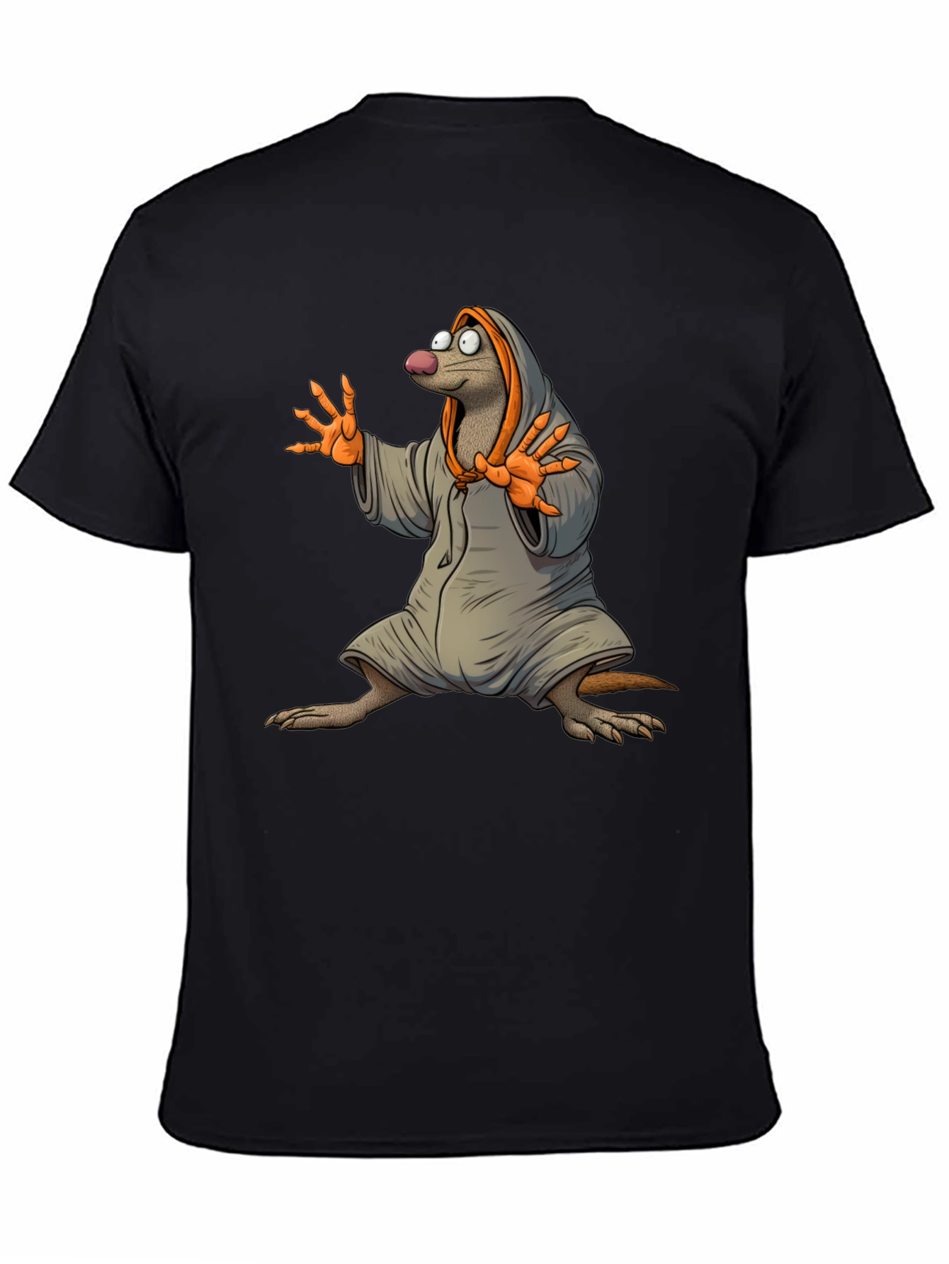 Mole in Robe Graphic T-Shirt - Black