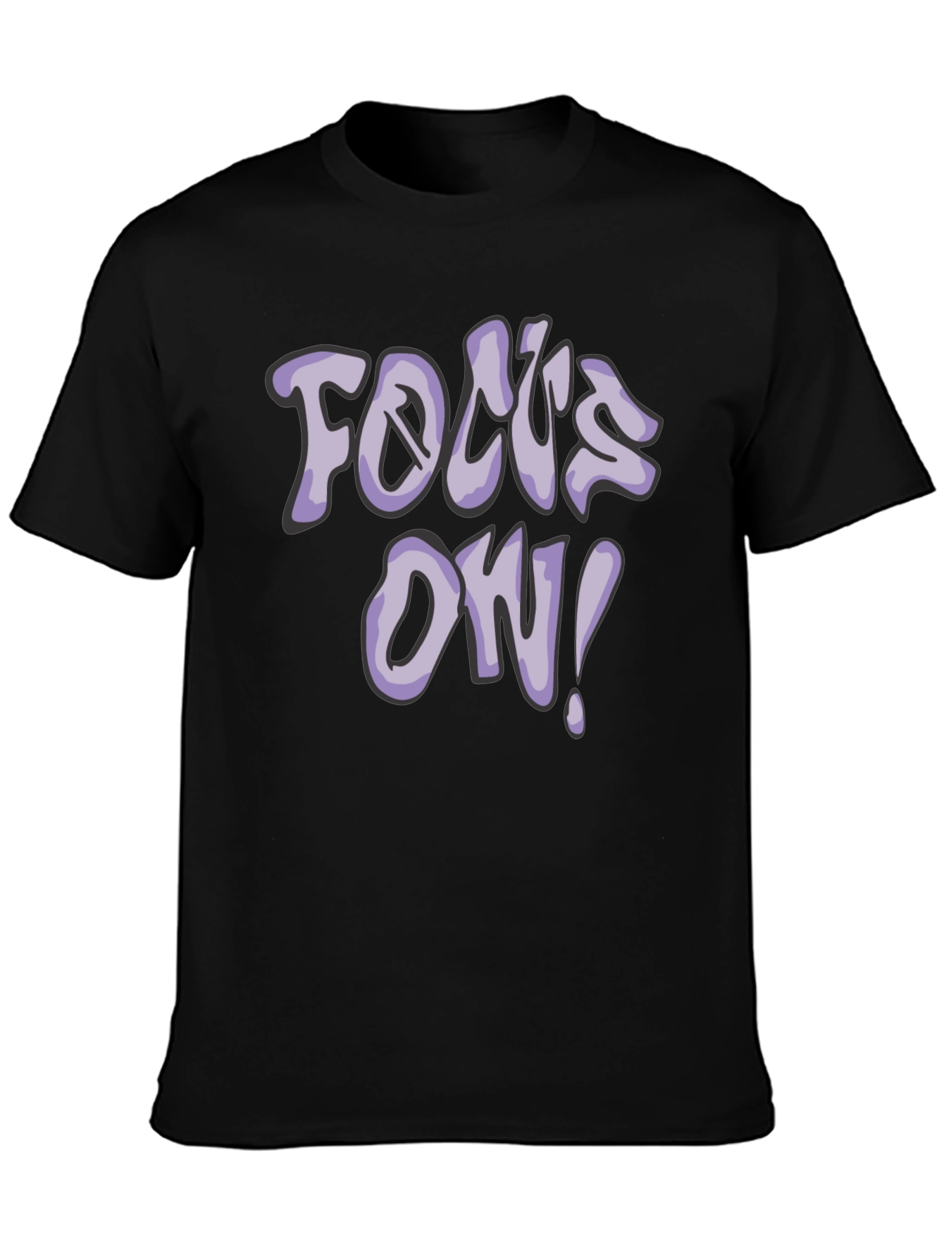 Focus On! Graphic Tee - Casual Black T-Shirt