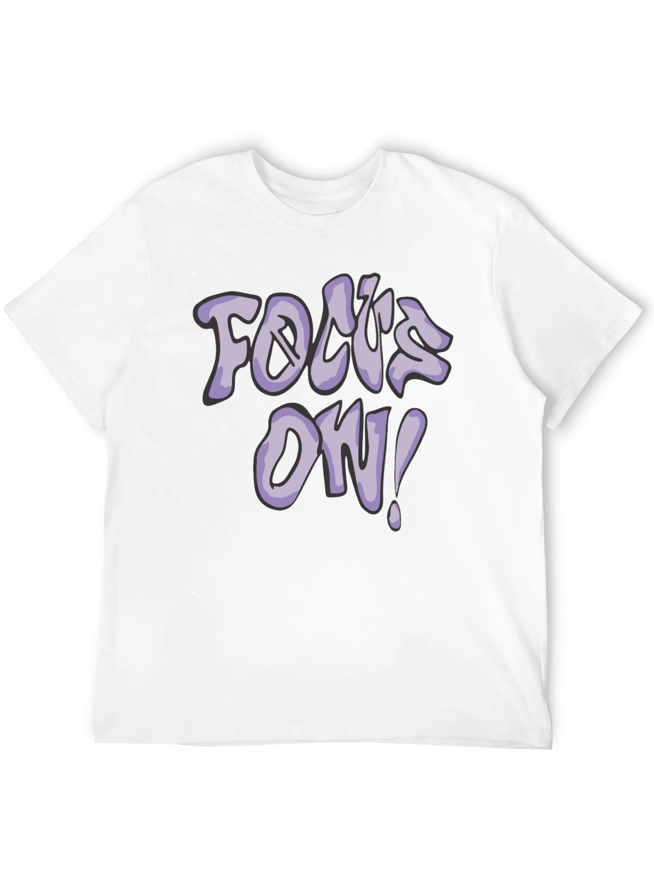 Focus On! Graphic Tee - Casual Black T-Shirt