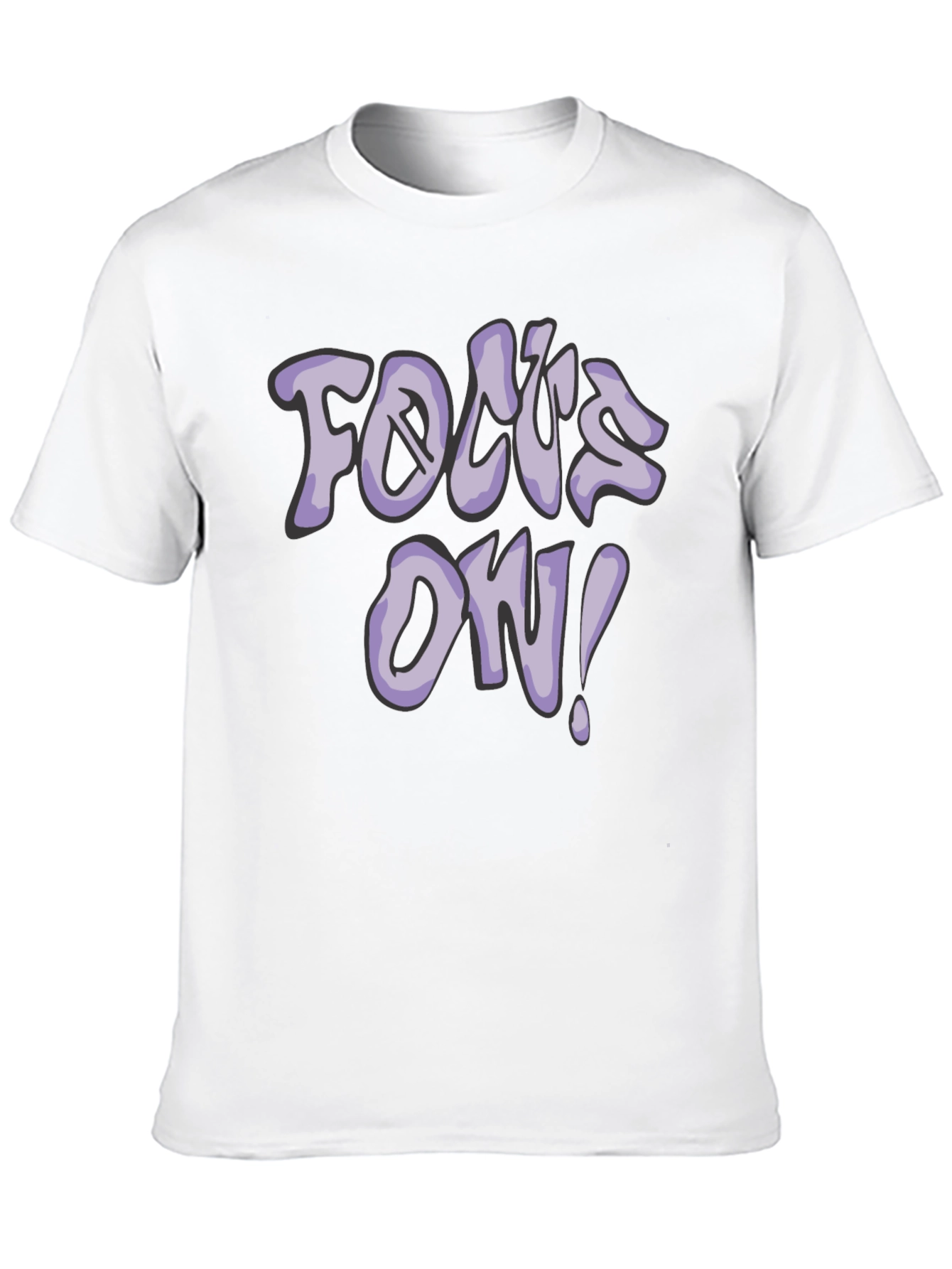 Focus On! Graphic Tee - Casual Black T-Shirt