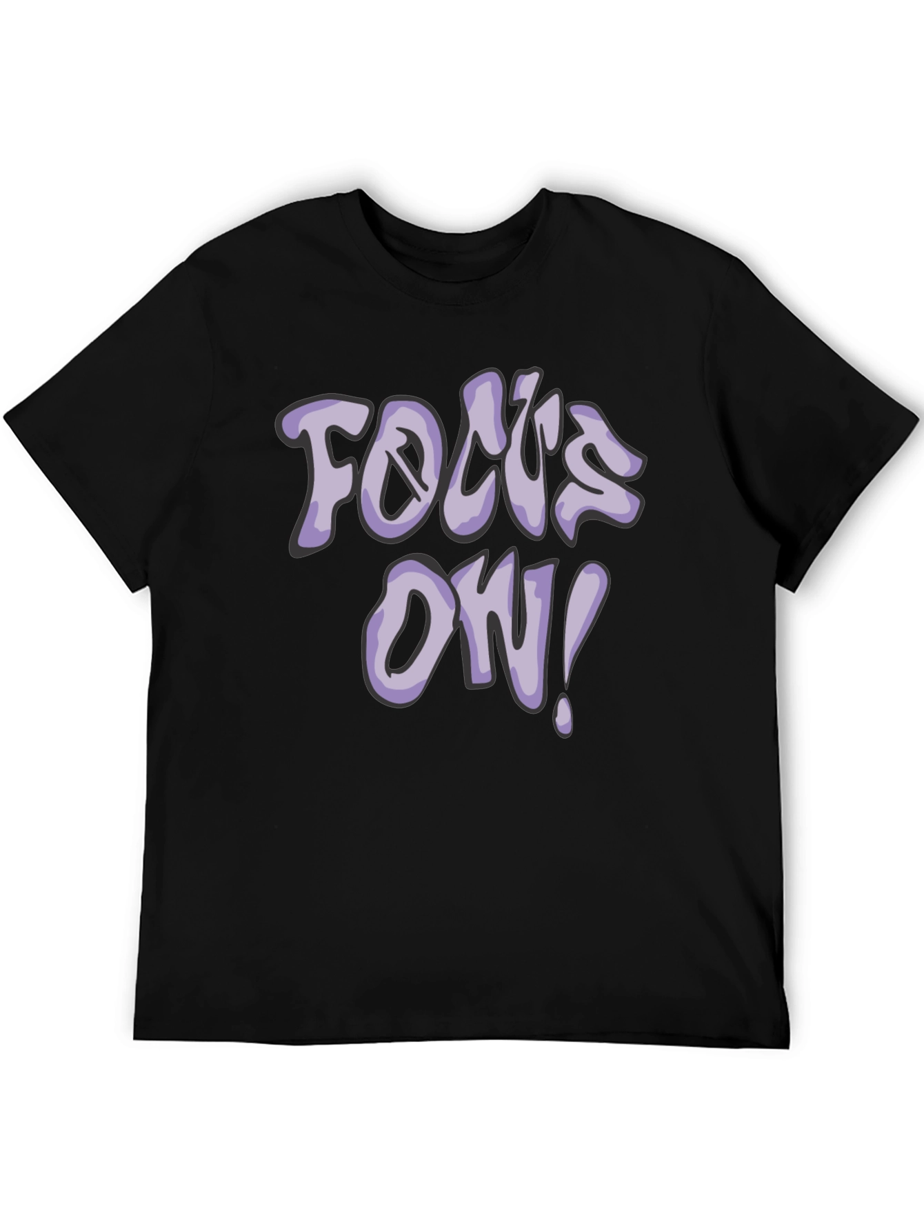 Focus On! Graphic Tee - Casual Black T-Shirt