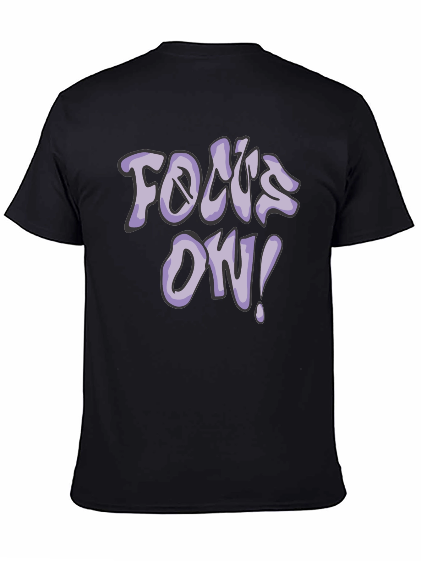 Focus On! Graphic Tee - Casual Black T-Shirt