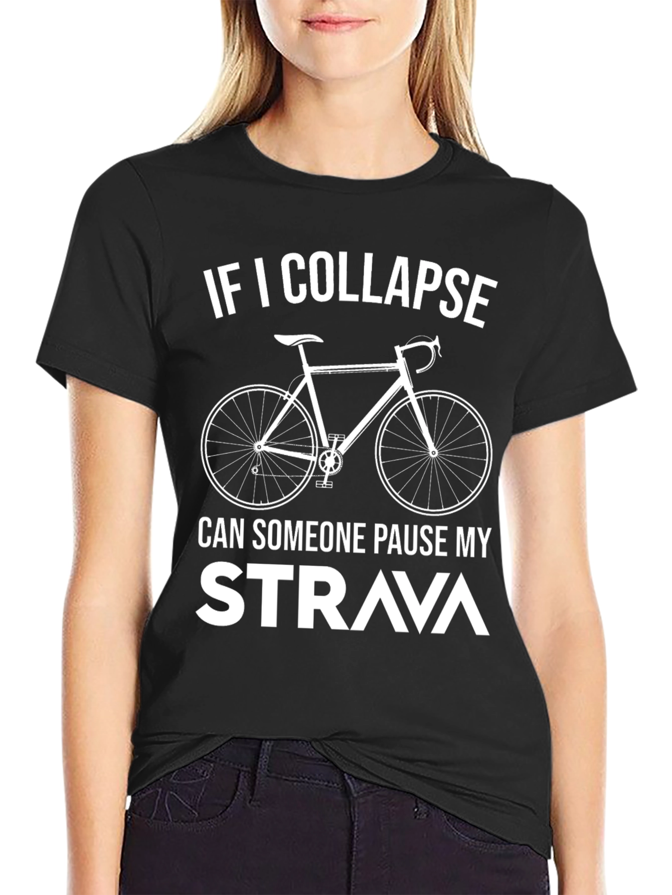Cycling T-Shirt: If I Collapse Pause Strava!