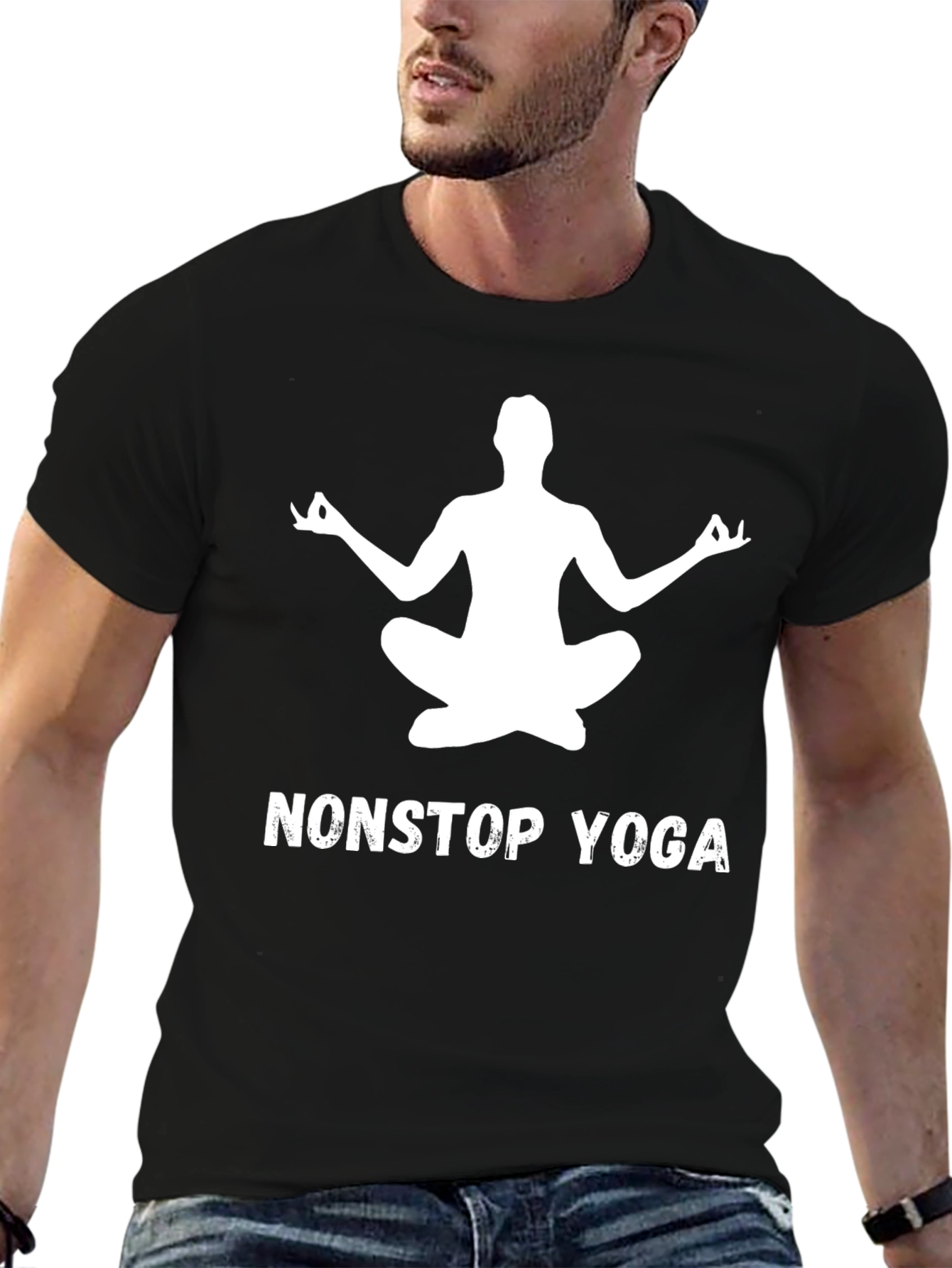 Nonstop Yoga Tee - Black Yoga Meditation T-Shirt
