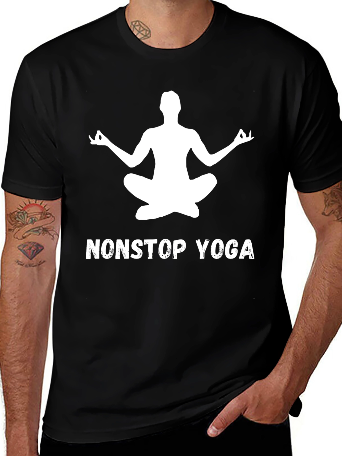 Nonstop Yoga Tee - Black Yoga Meditation T-Shirt