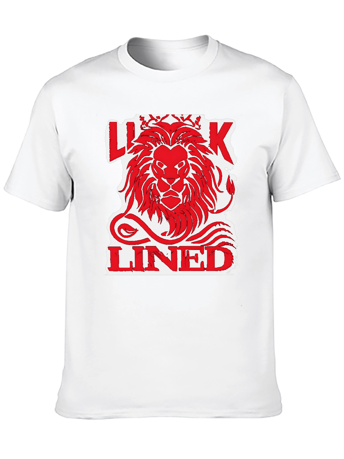 Lion King Lined Graphic Print Mens Black T-Shirt