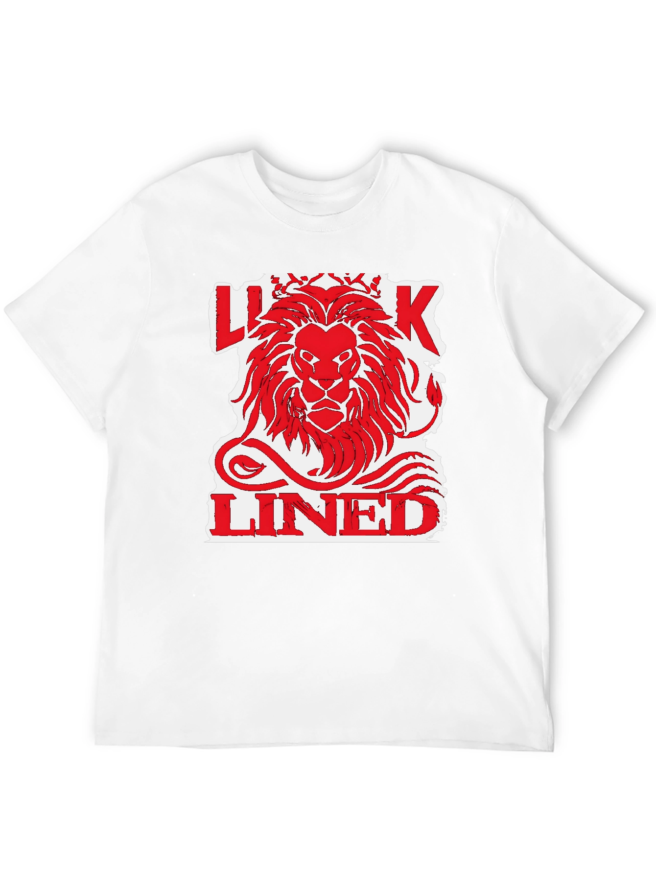 Lion King Lined Graphic Print Mens Black T-Shirt