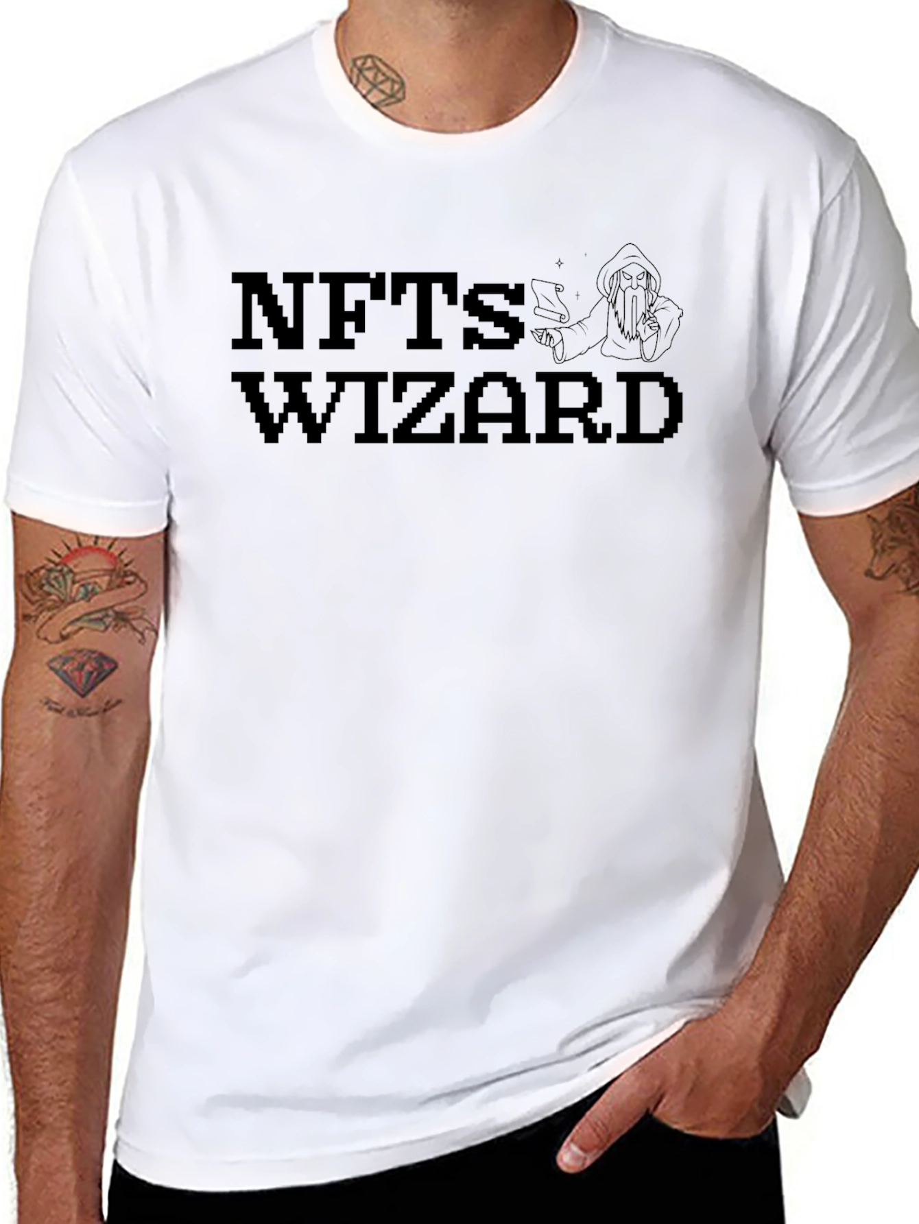 NFTs Wizard Graphic Tee - Crypto Art T-Shirt