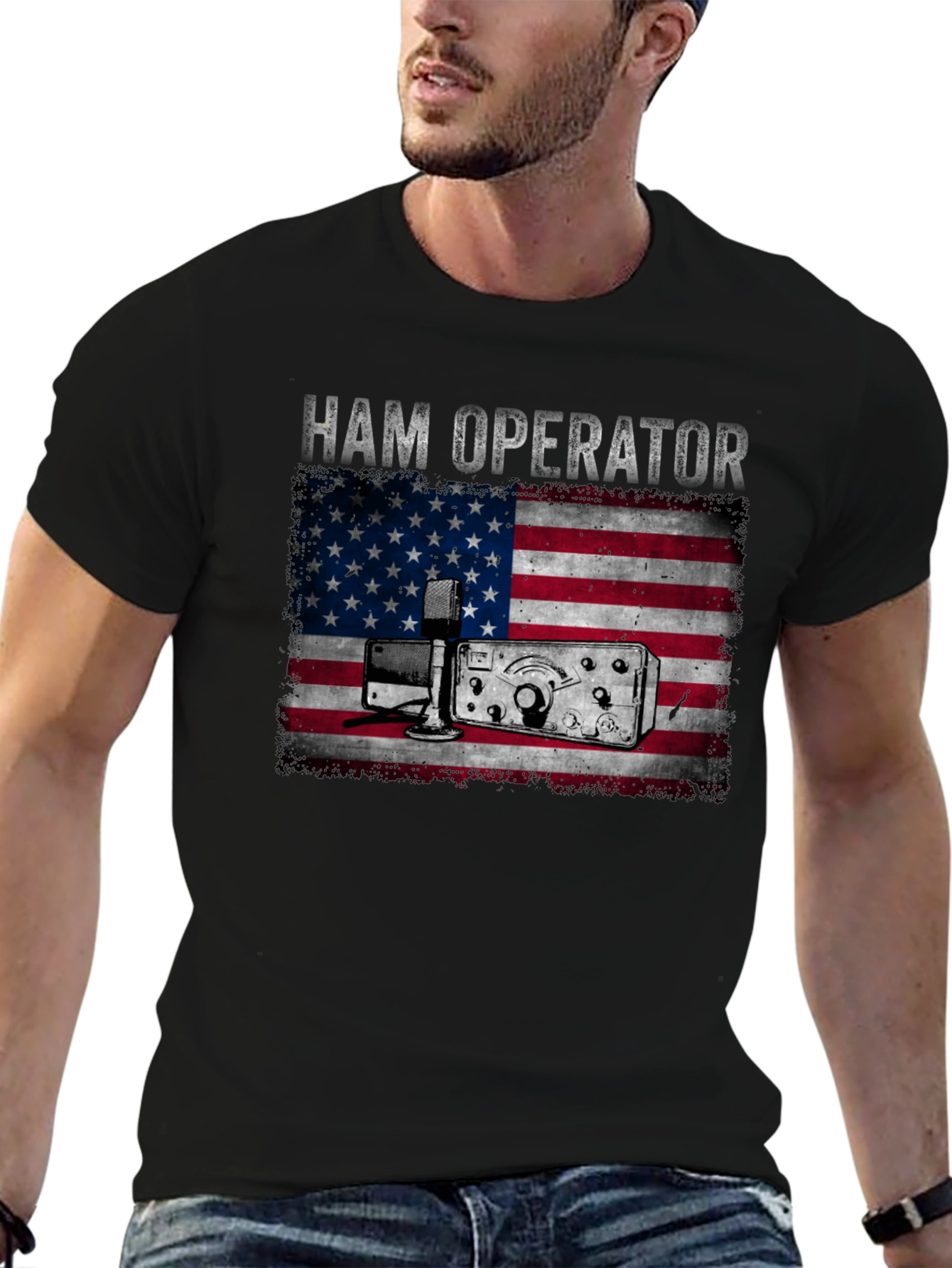 Ham Operator American Flag T-Shirt