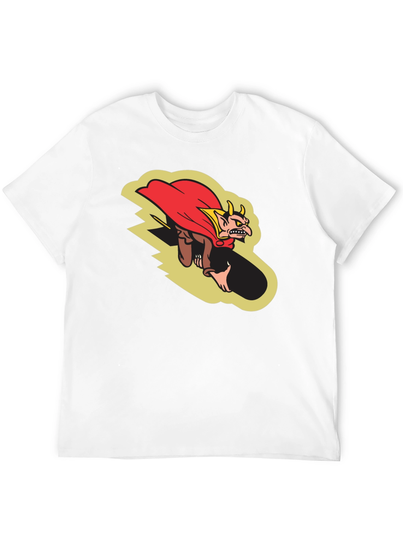 Devil Cartoon Graphic Black T-Shirt