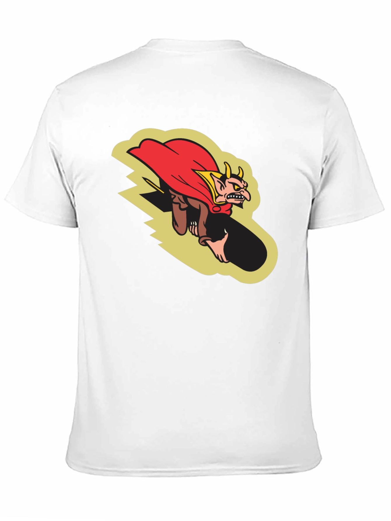 Devil Cartoon Graphic Black T-Shirt