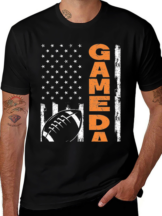 Game Day Football American Flag T-Shirt