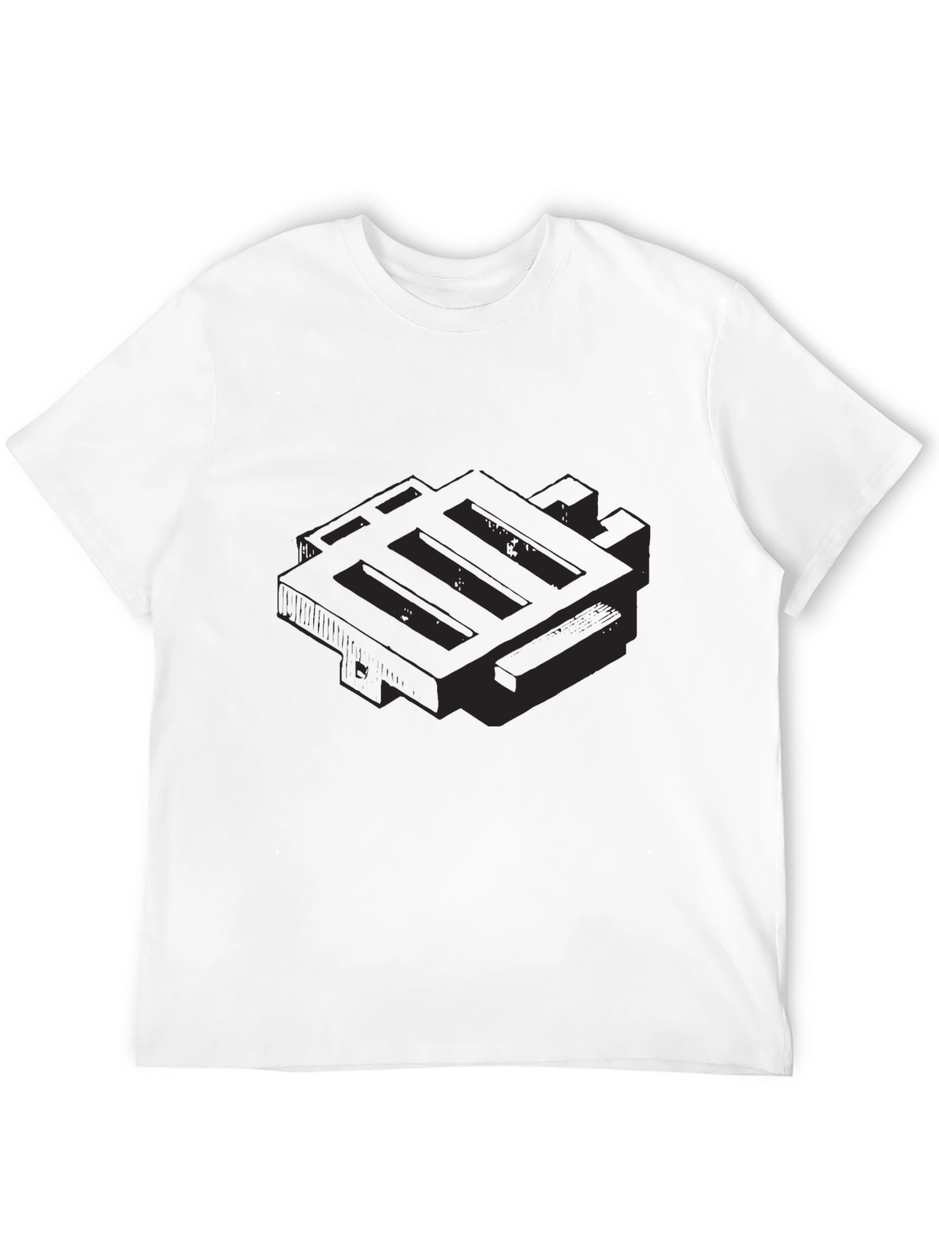 Abstract Geometric Graphic T-Shirt - Modern Design