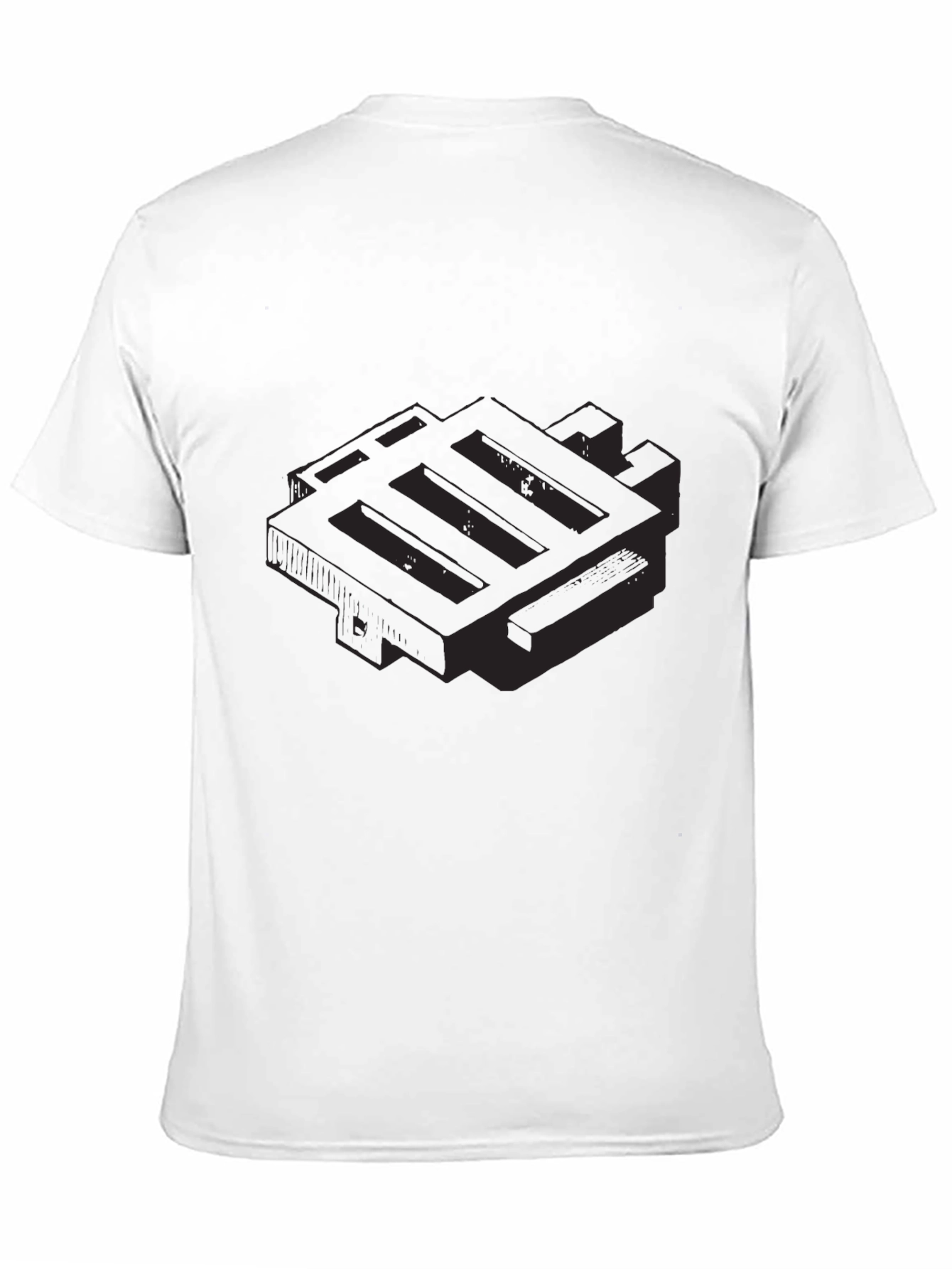 Abstract Geometric Graphic T-Shirt - Modern Design