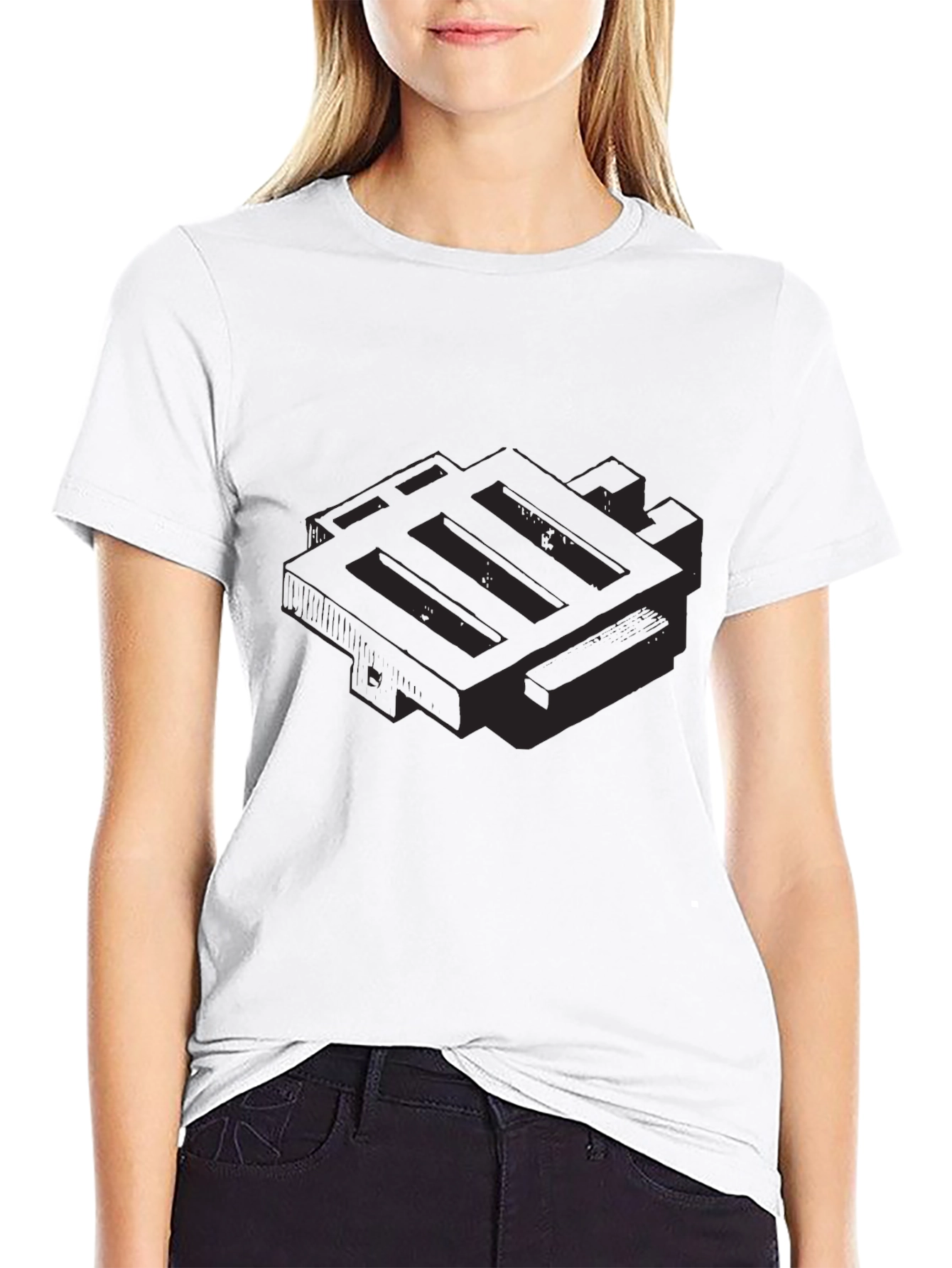 Abstract Geometric Graphic T-Shirt - Modern Design