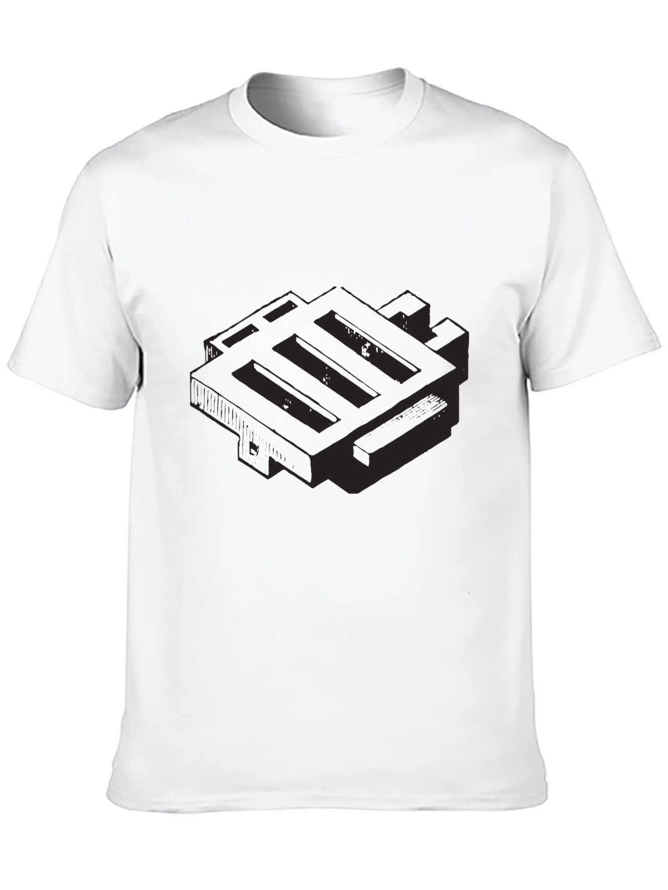 Abstract Geometric Graphic T-Shirt - Modern Design