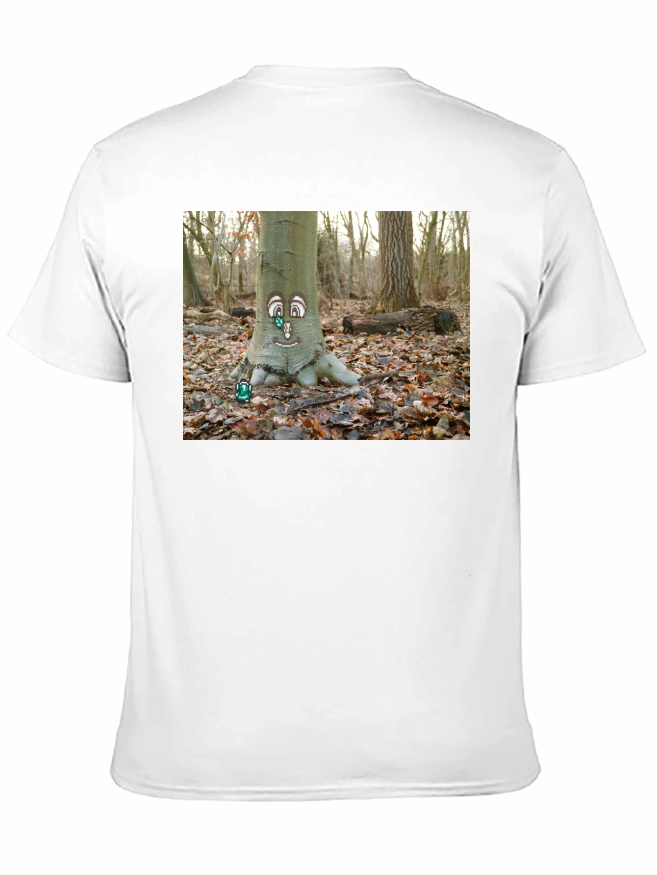 Whimsical Tree Face Graphic Tee - Nature Lovers T-Shirt