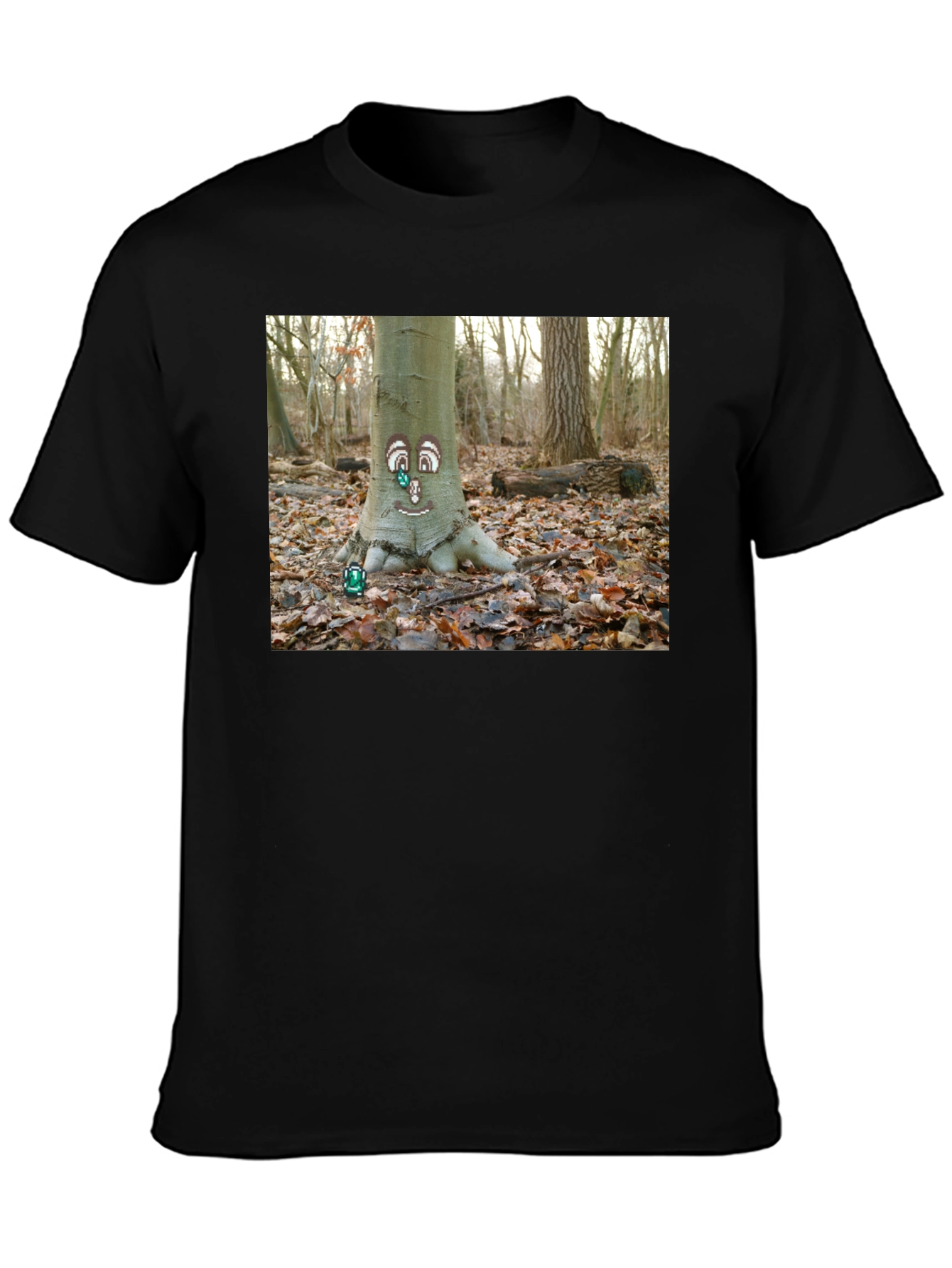 Whimsical Tree Face Graphic Tee - Nature Lovers T-Shirt