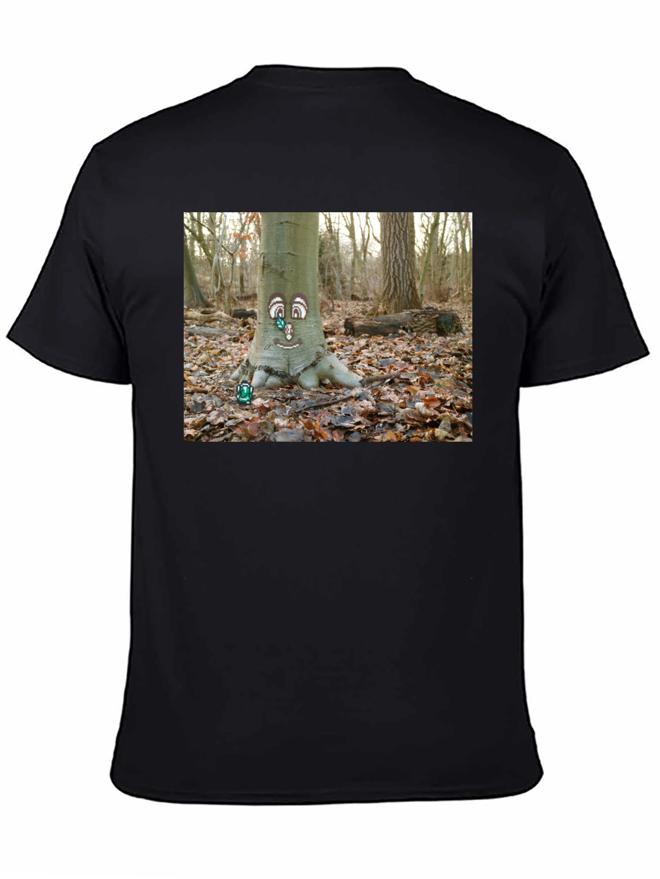 Whimsical Tree Face Graphic Tee - Nature Lovers T-Shirt