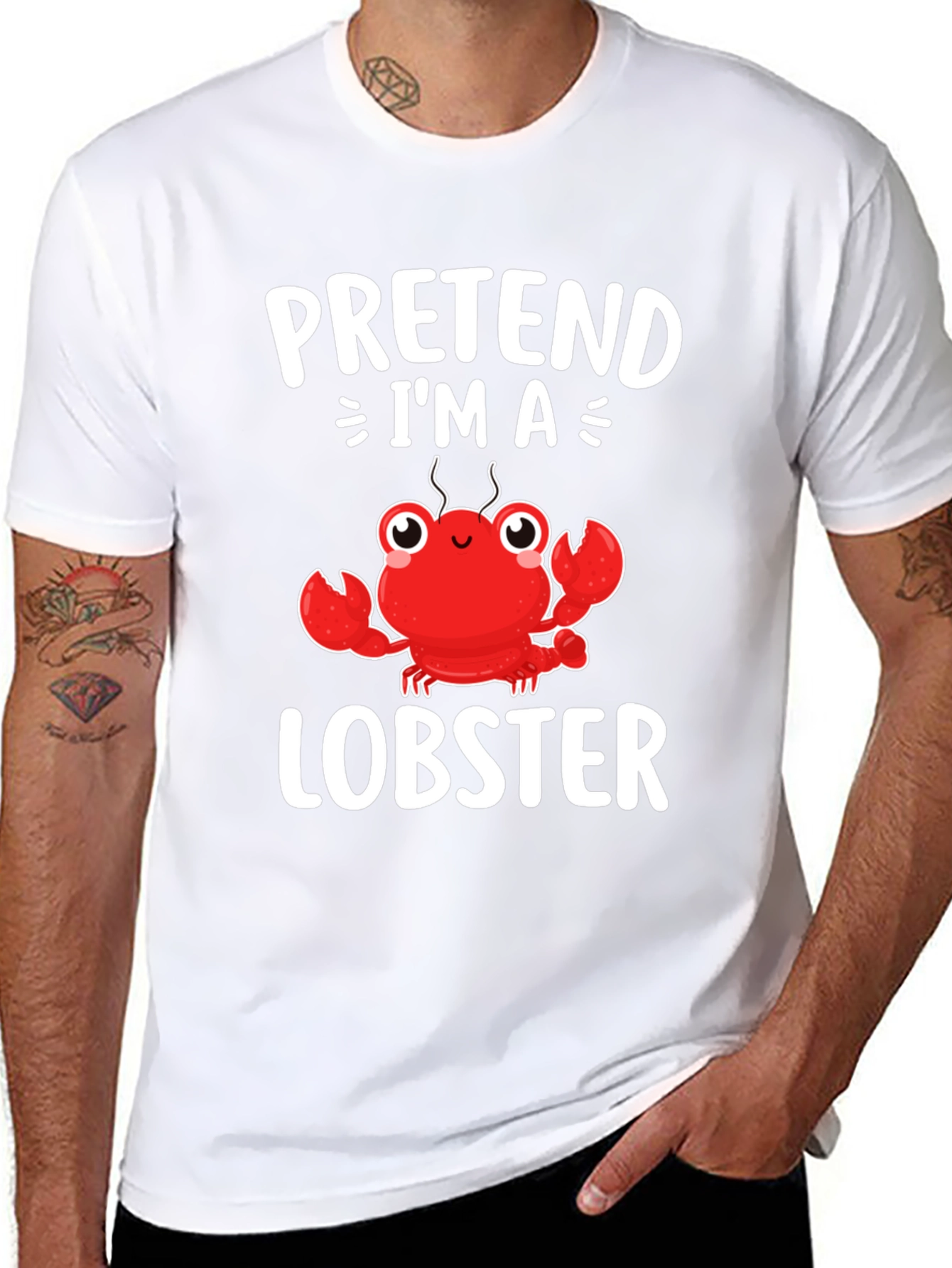 Pretend Im A Lobster T-Shirt - Funny Costume Tee