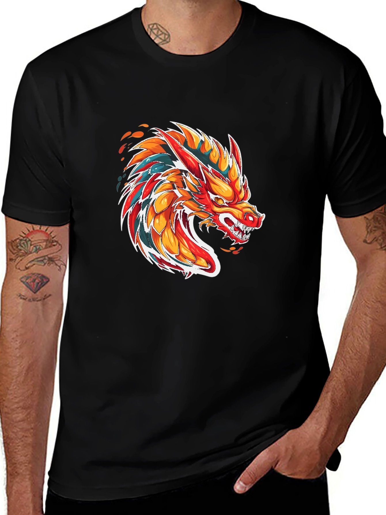 Fiery Dragon Graphic Tee