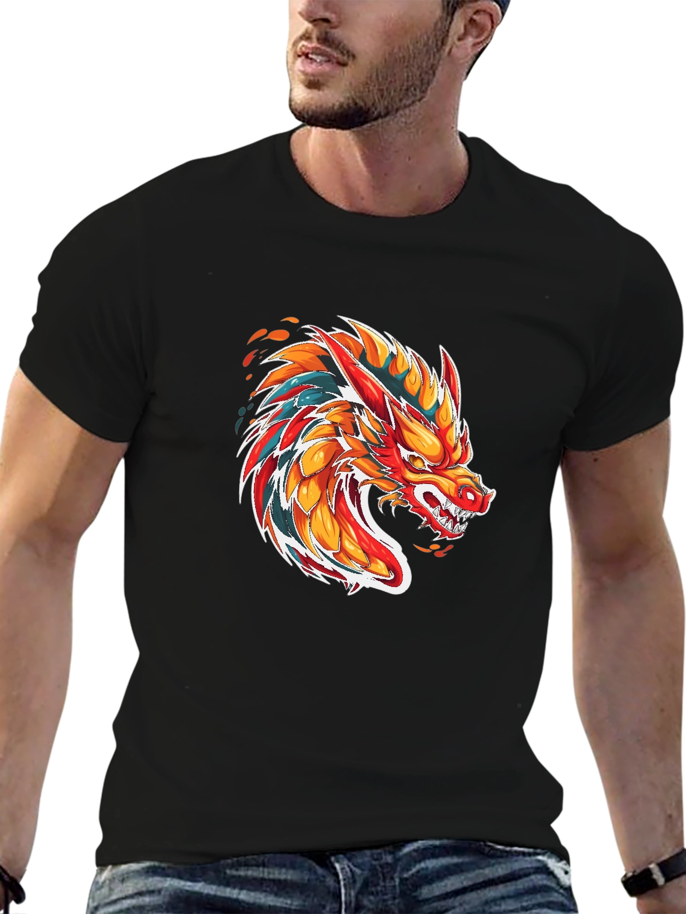 Fiery Dragon Graphic Tee